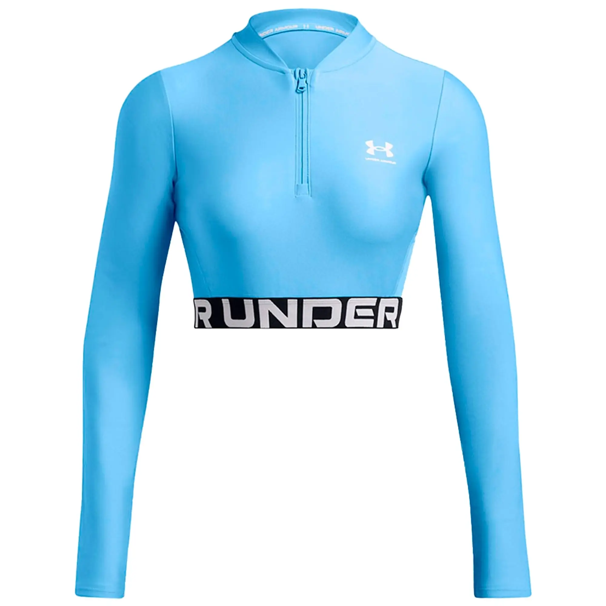 Under Armour Women's HeatGear® Rib ¼ Zip Long Sleeve Horizon Blue / White L