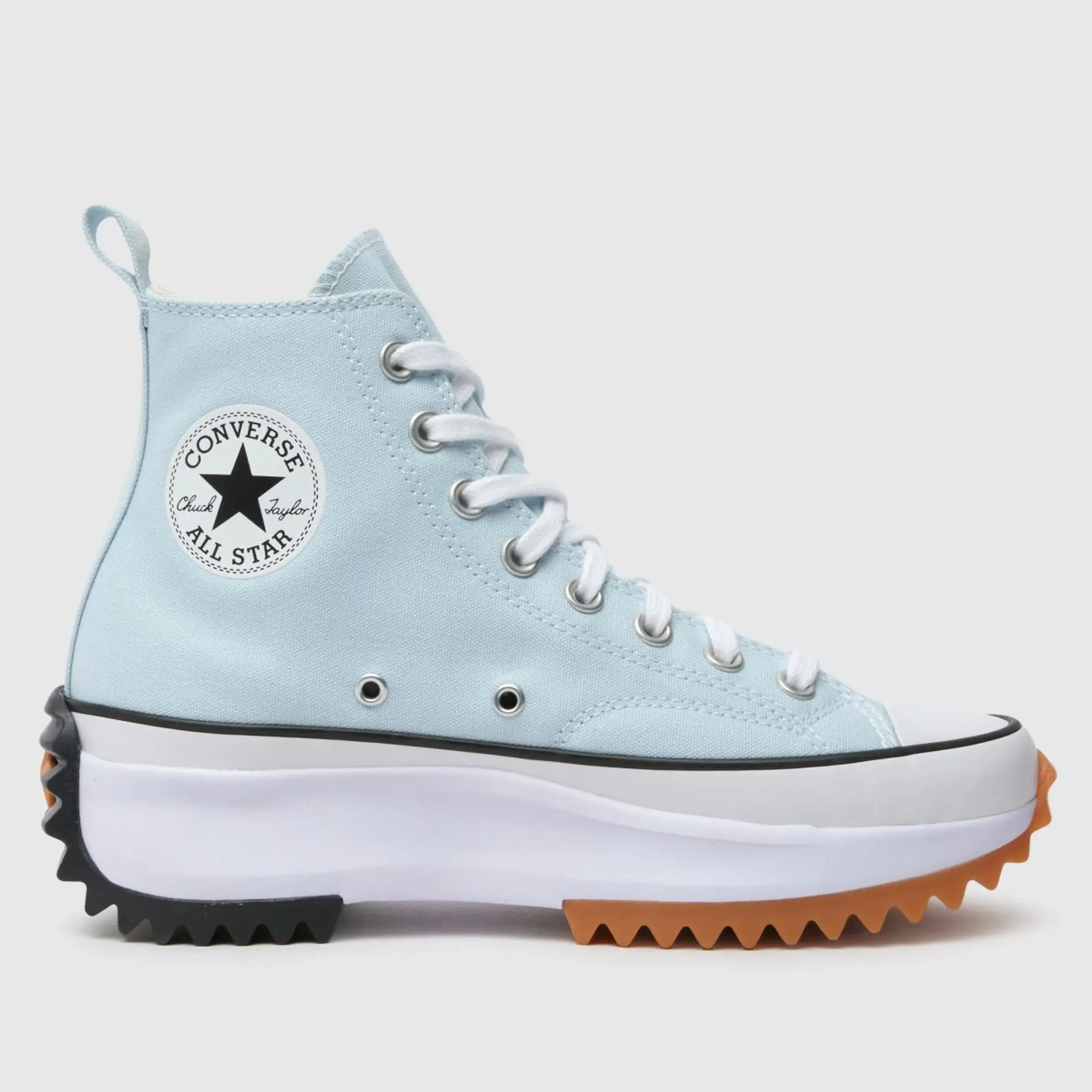 Converse run star hike hi trainers in pale blue
