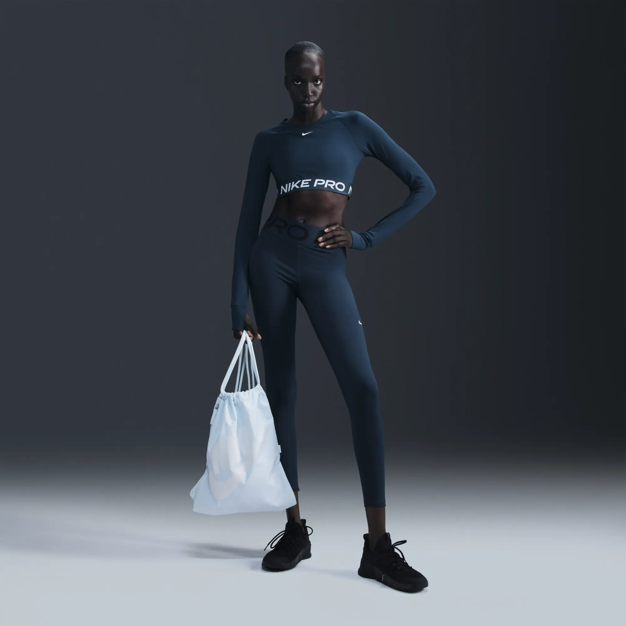 Nike Pro Sculpt Women's High-Waisted Full-Length Leggings - Blue - Polyester/Elastane