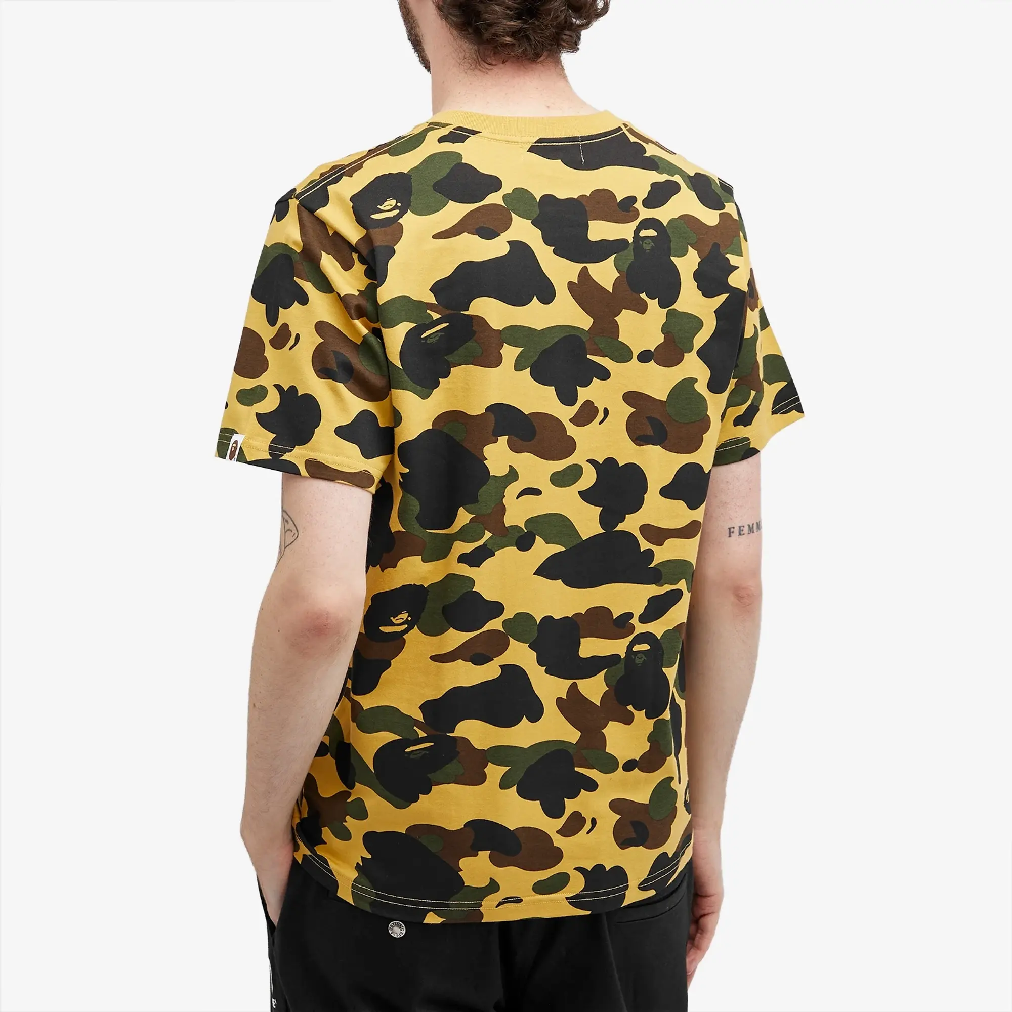 A Bathing Ape Men's 1st Camo One Point T-Shirt Yellow