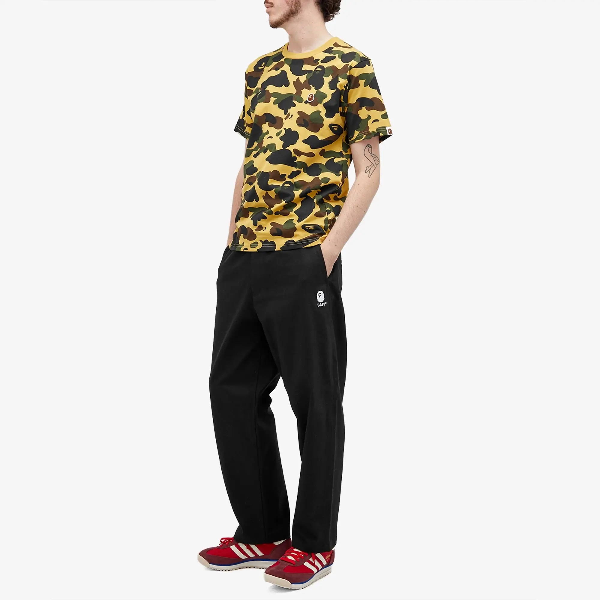 A Bathing Ape Men's 1st Camo One Point T-Shirt Yellow