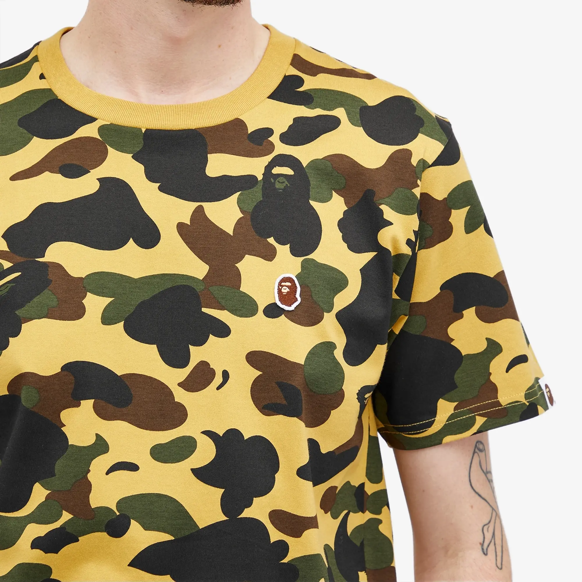 A Bathing Ape Men's 1st Camo One Point T-Shirt Yellow
