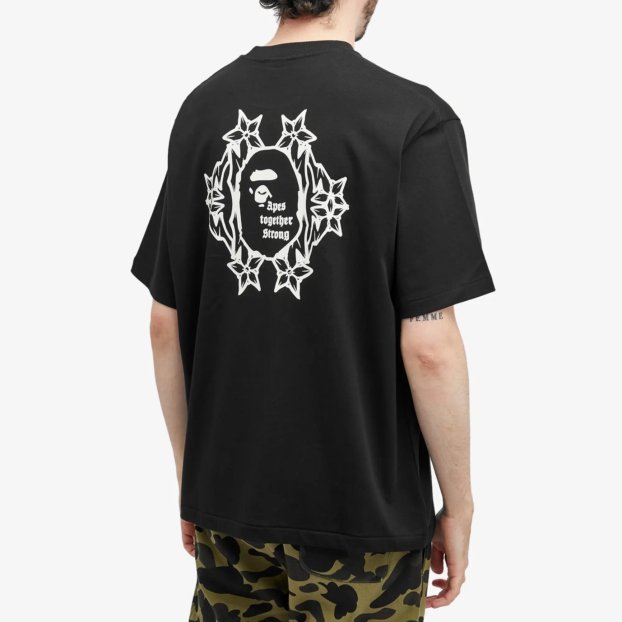 A Bathing Ape Men's Gothic Logo T-Shirt Black