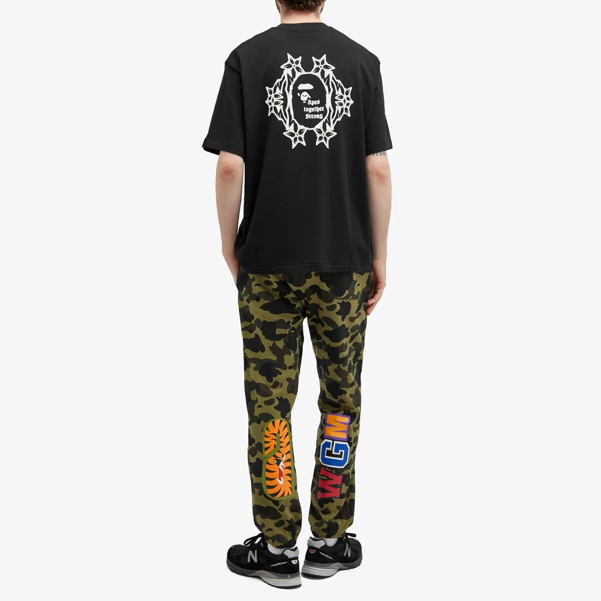 A Bathing Ape Men's Gothic Logo T-Shirt Black