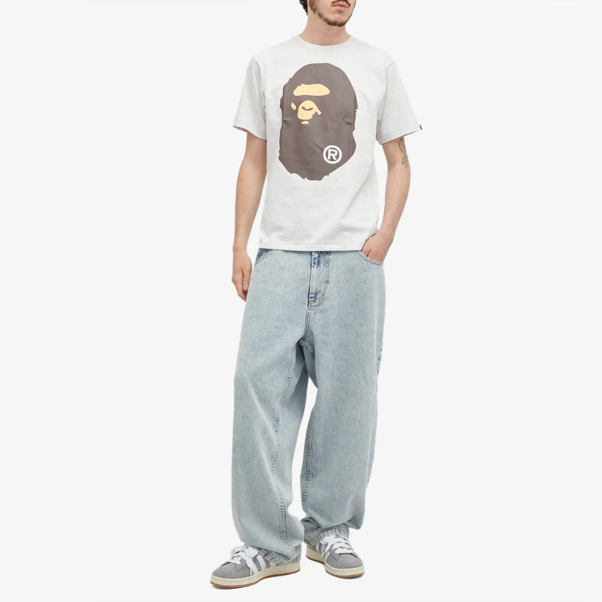 A Bathing Ape Men's Classic Big Ape Head T-Shirt Grey