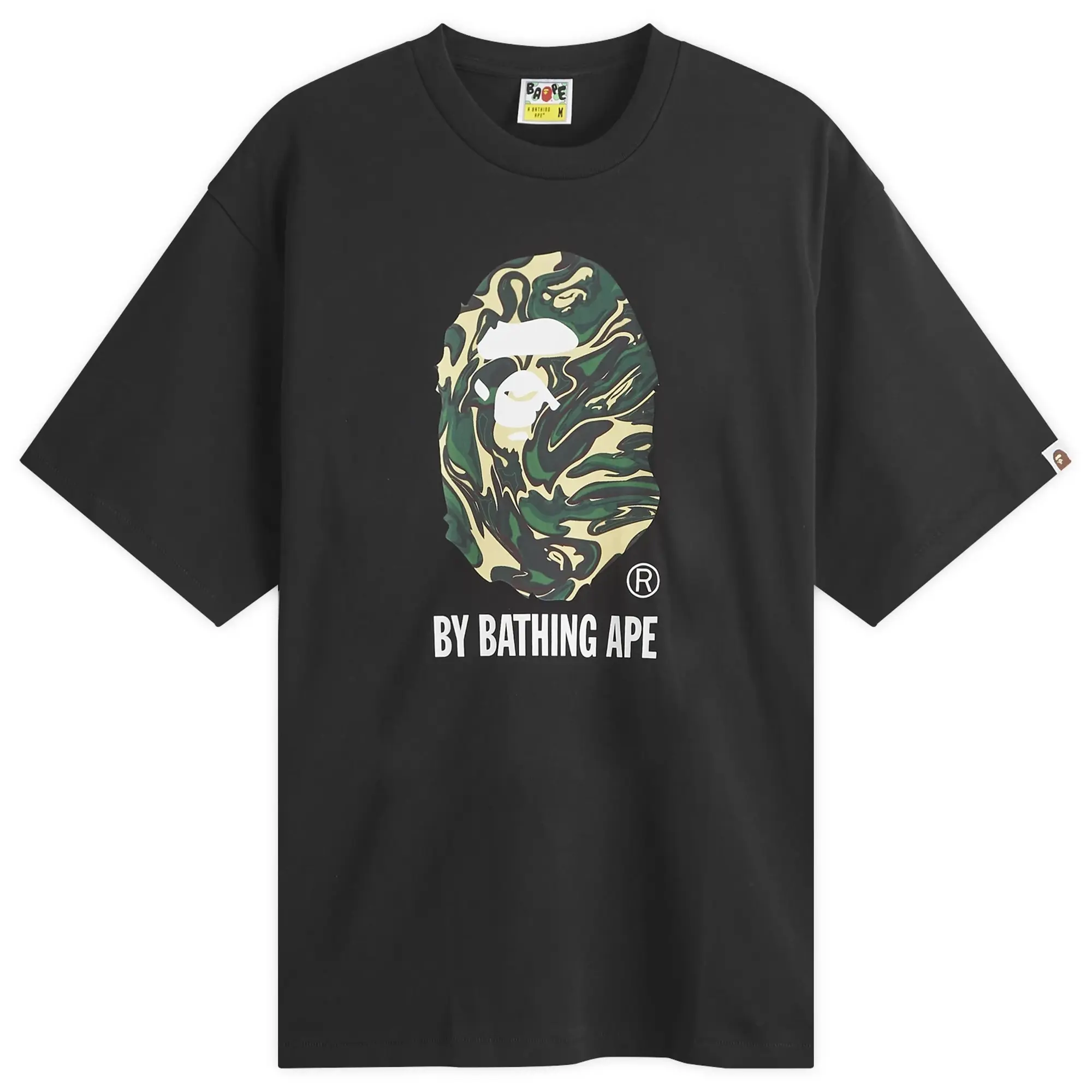 A Bathing Ape Men's Marbling Camo by Bathing Ape T-Shirt Black