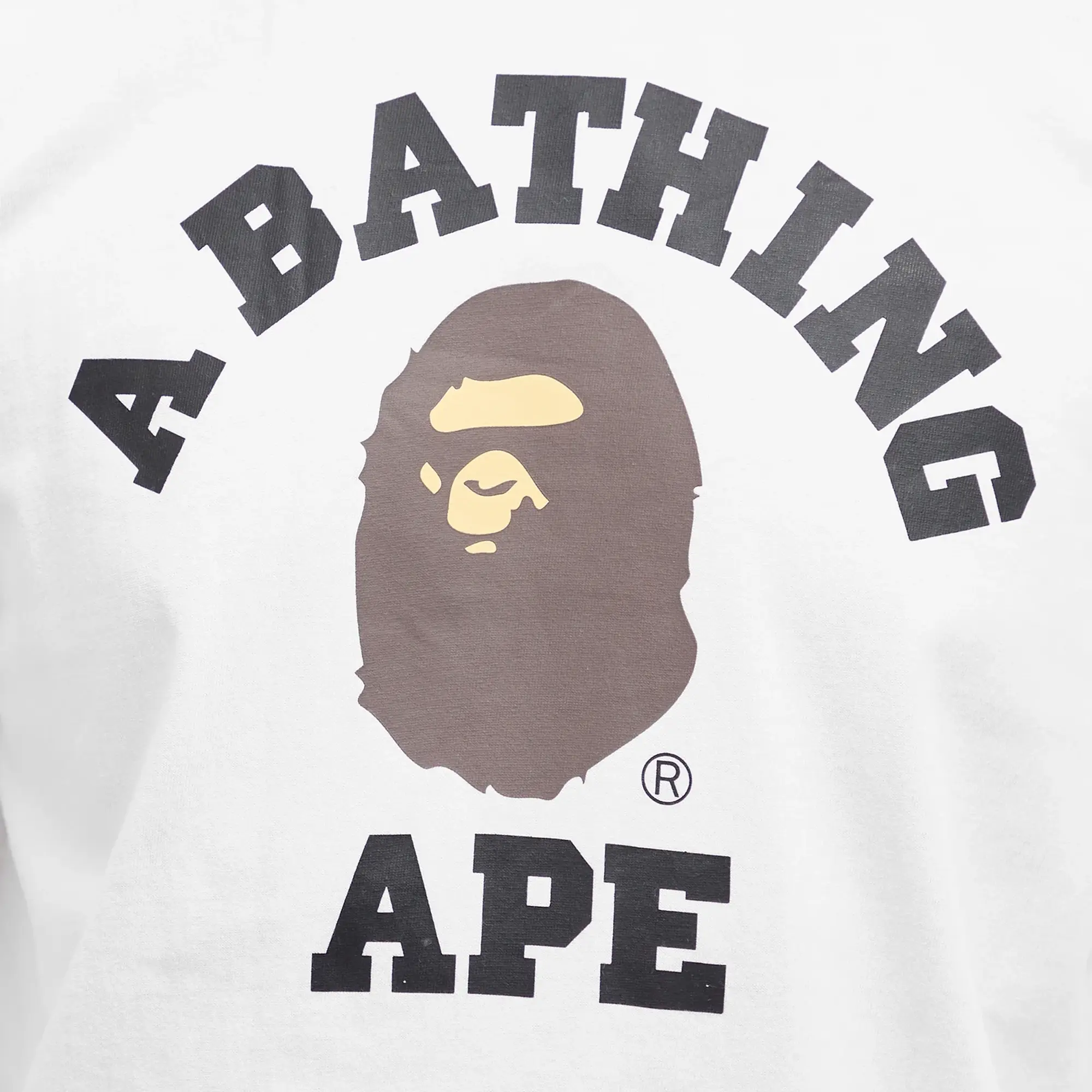 A Bathing Ape Men's Long Sleeve College T-Shirt White