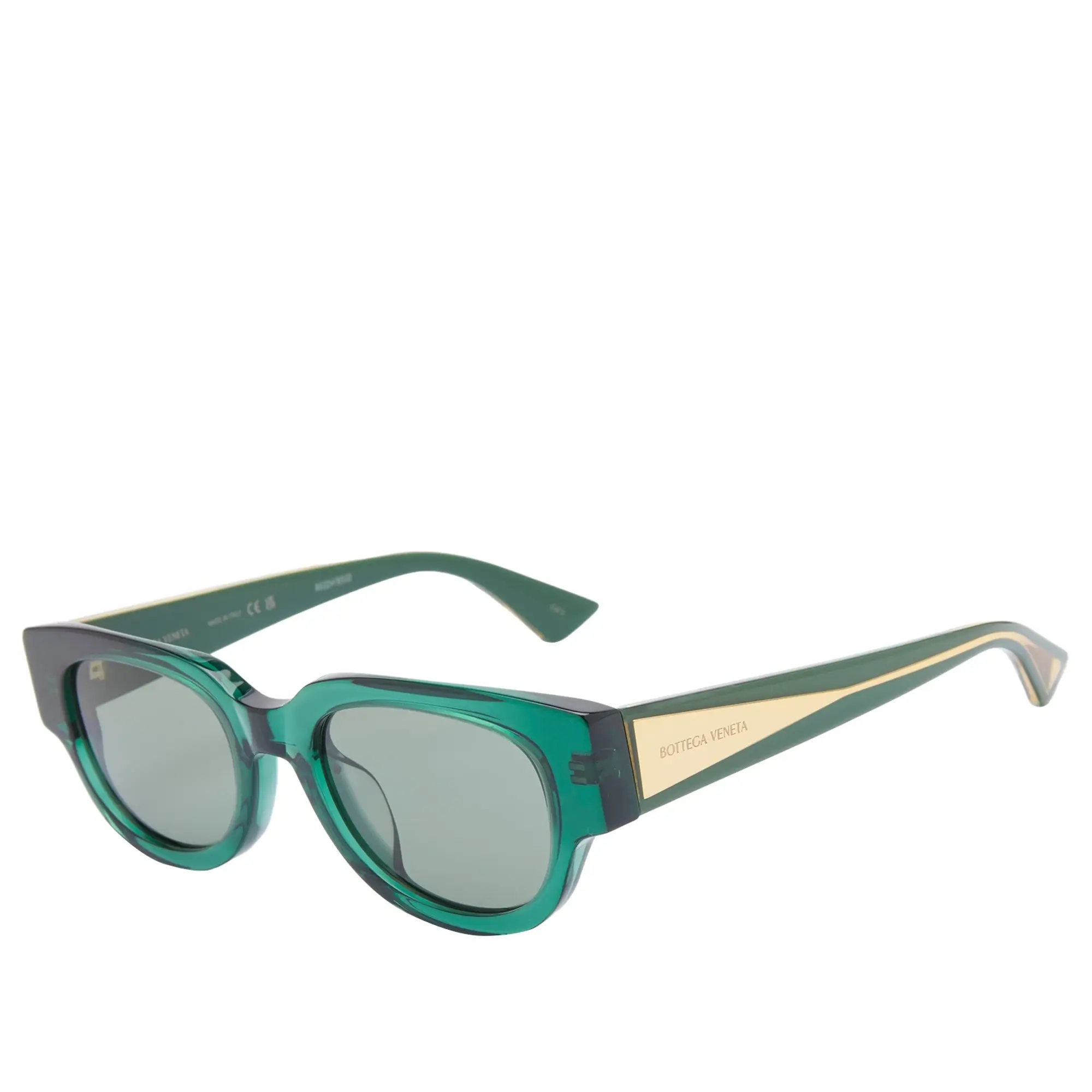 Bottega Veneta Eyewear Women's Triangle Sunglasses Green