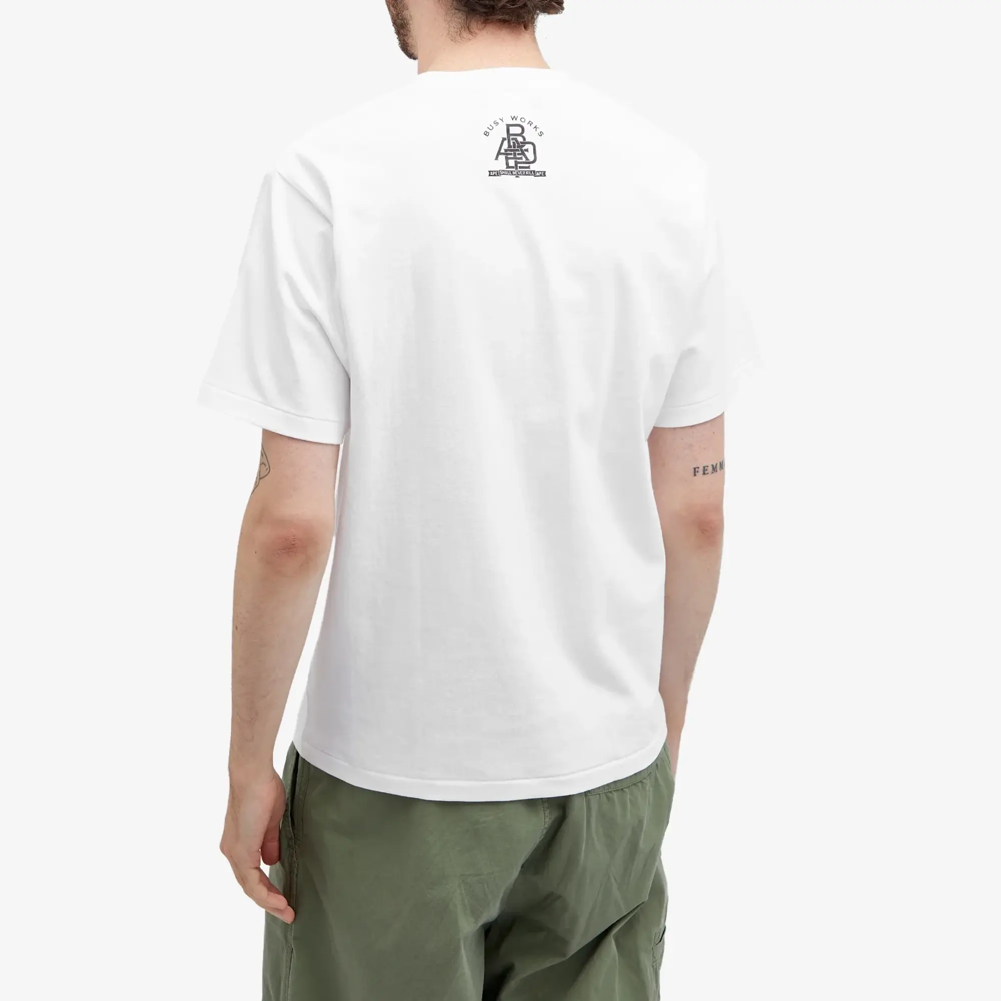 A Bathing Ape Men's Varsity Font T-Shirt White