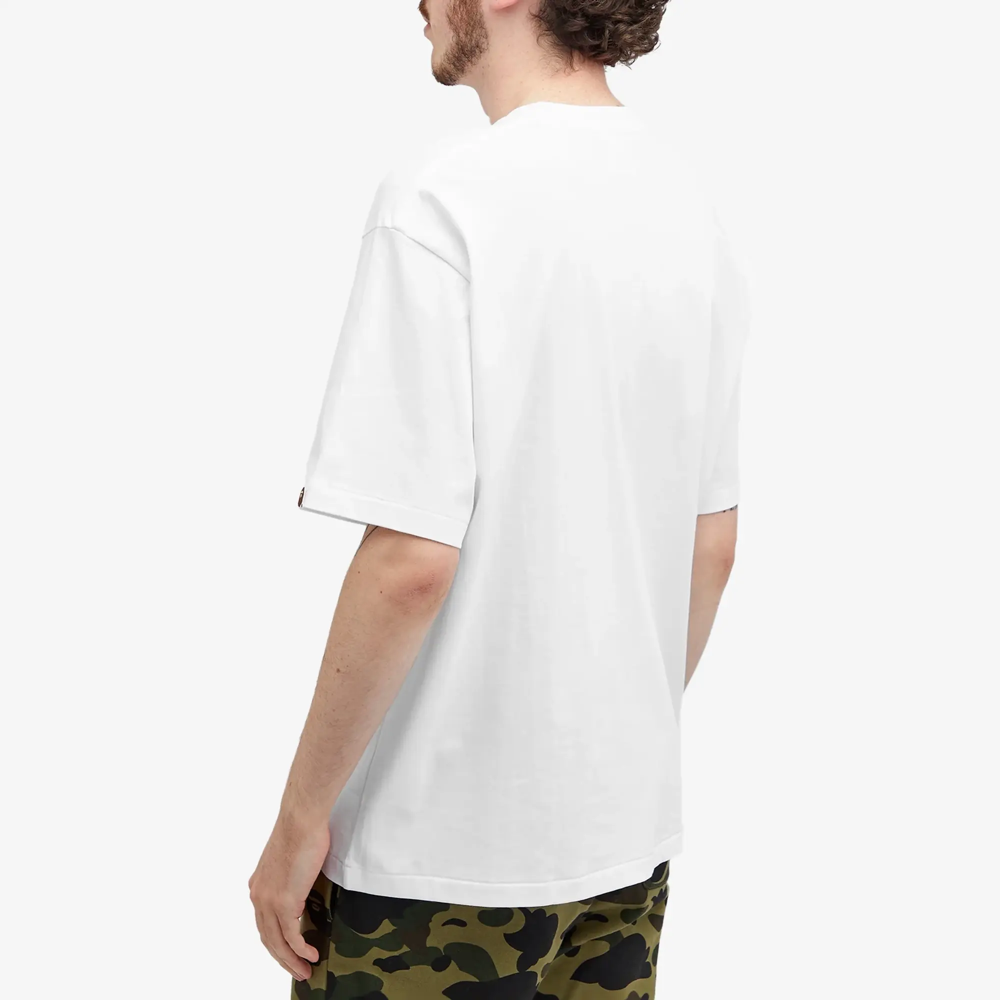 A Bathing Ape Men's Shark College Logo T-Shirt White