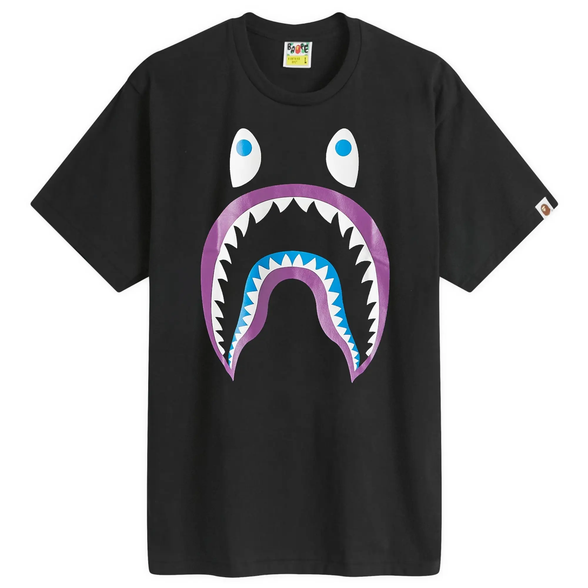 A Bathing Ape Men's Colours Shark PONR T-Shirt Black