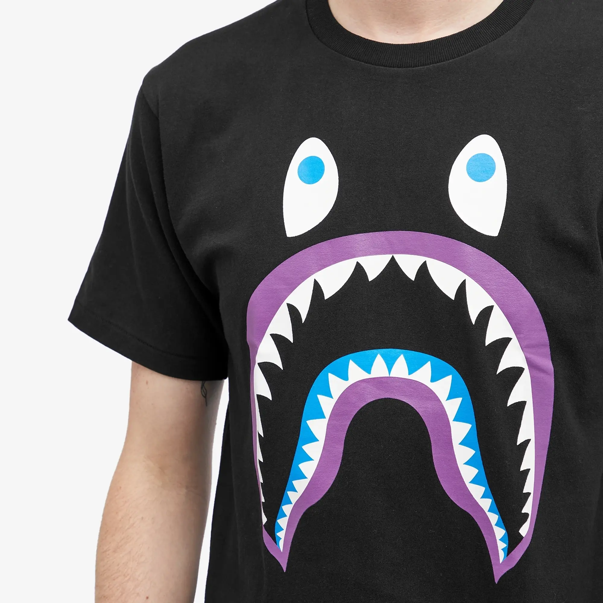 A Bathing Ape Men's Colours Shark PONR T-Shirt Black