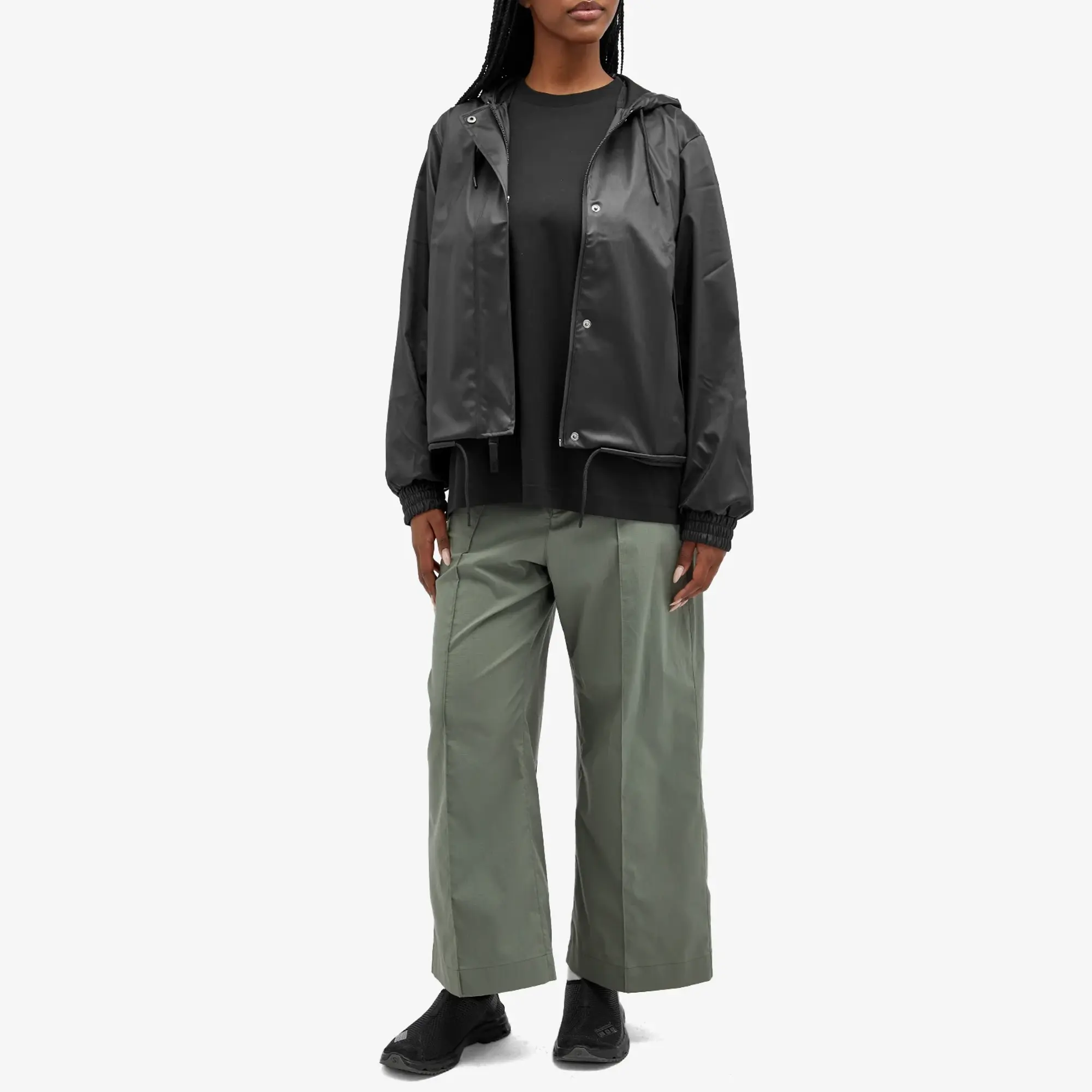 Rains Women's String Rain Jacket Black Grain