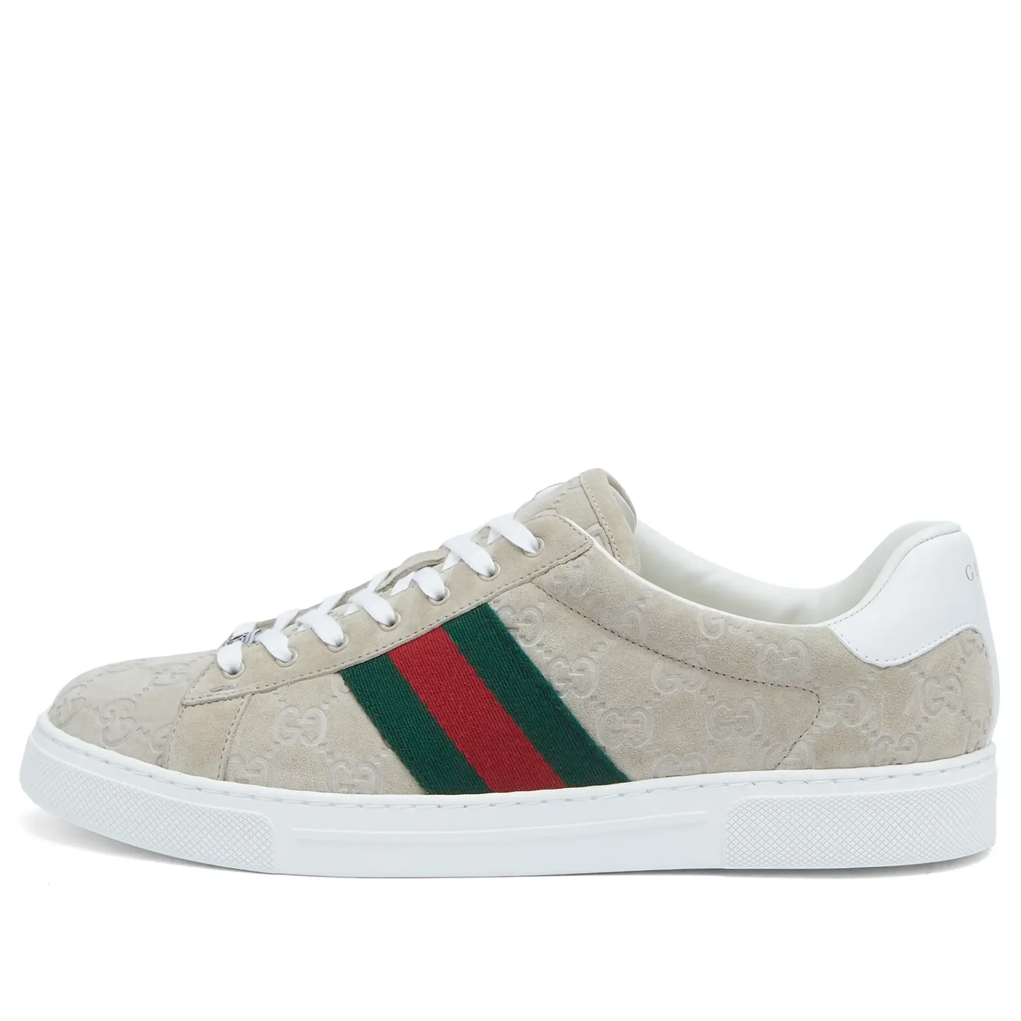 Gucci Men's Suede Ace Sneaker Oatmeal