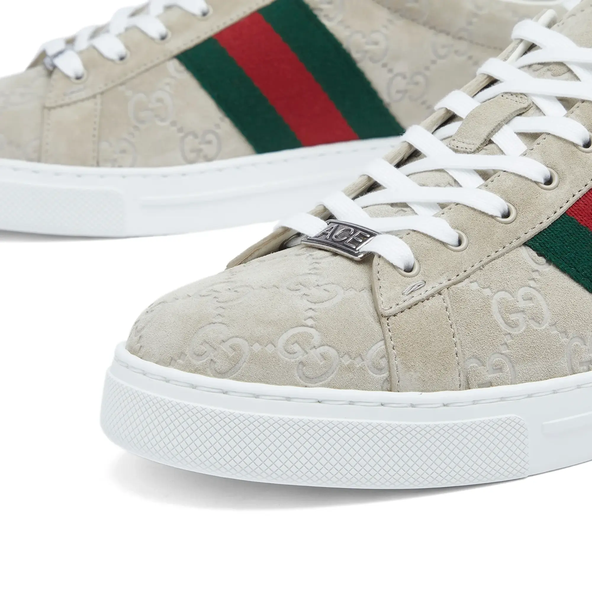 Gucci Men's Suede Ace Sneaker Oatmeal