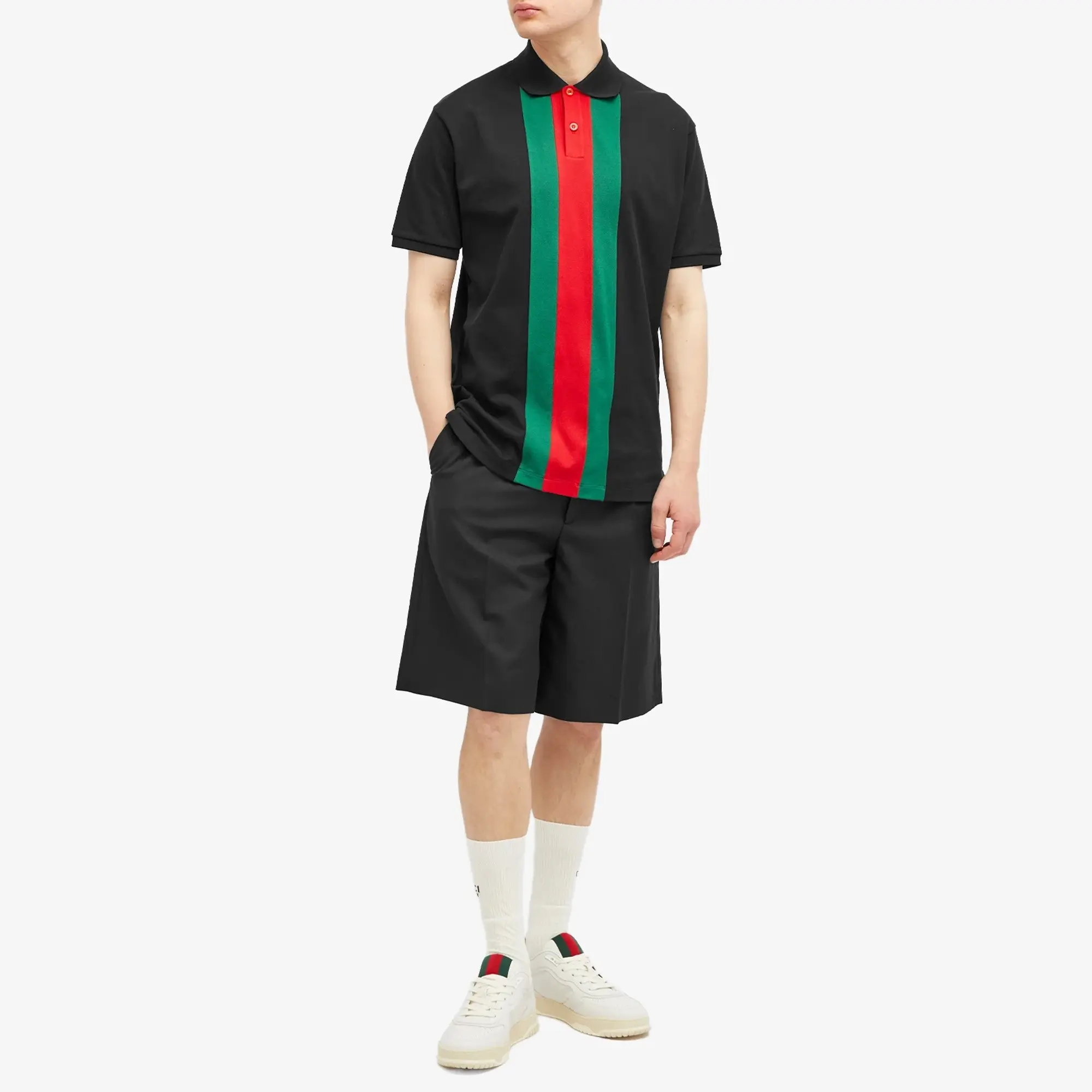 Gucci Men's Wool Shorts Black Mix