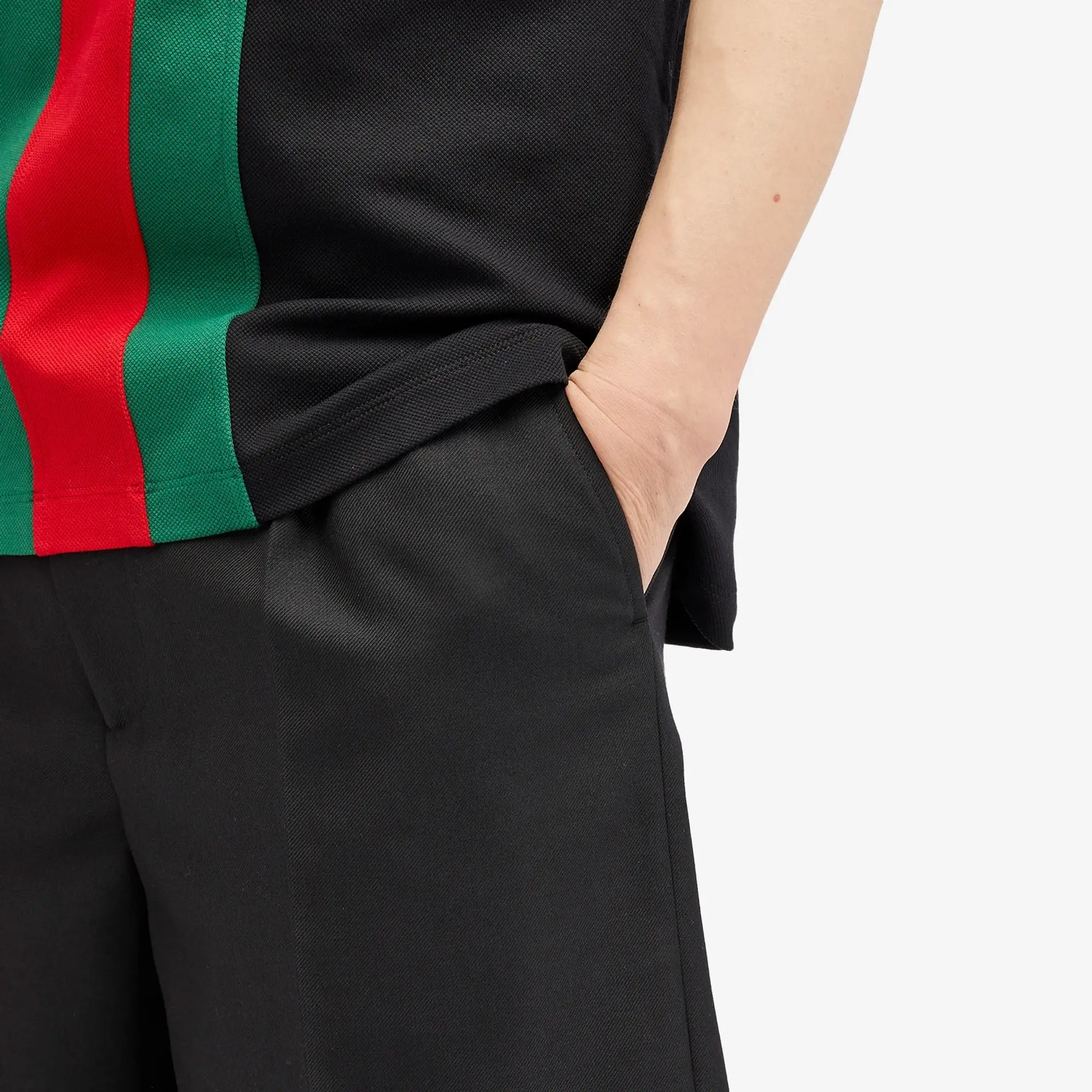 Gucci Men's Wool Shorts Black Mix