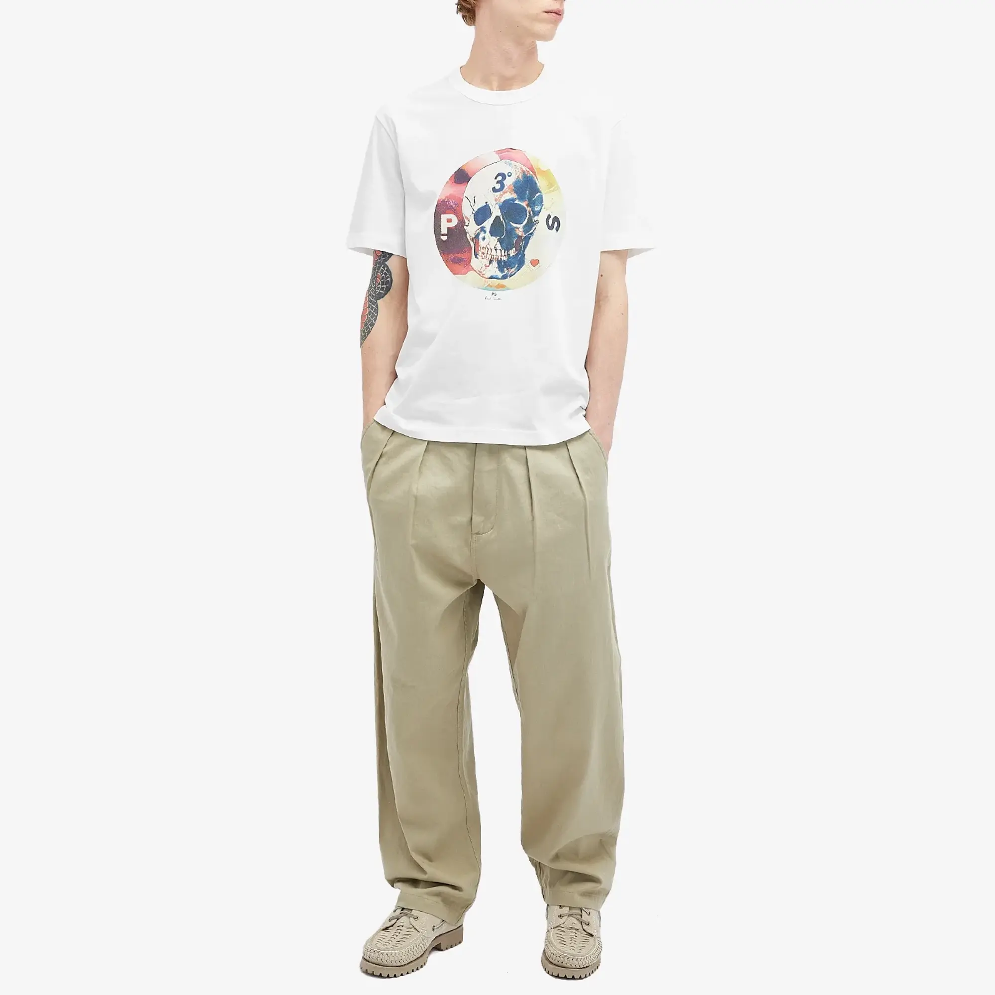 Paul Smith Men's Skull T-Shirt White