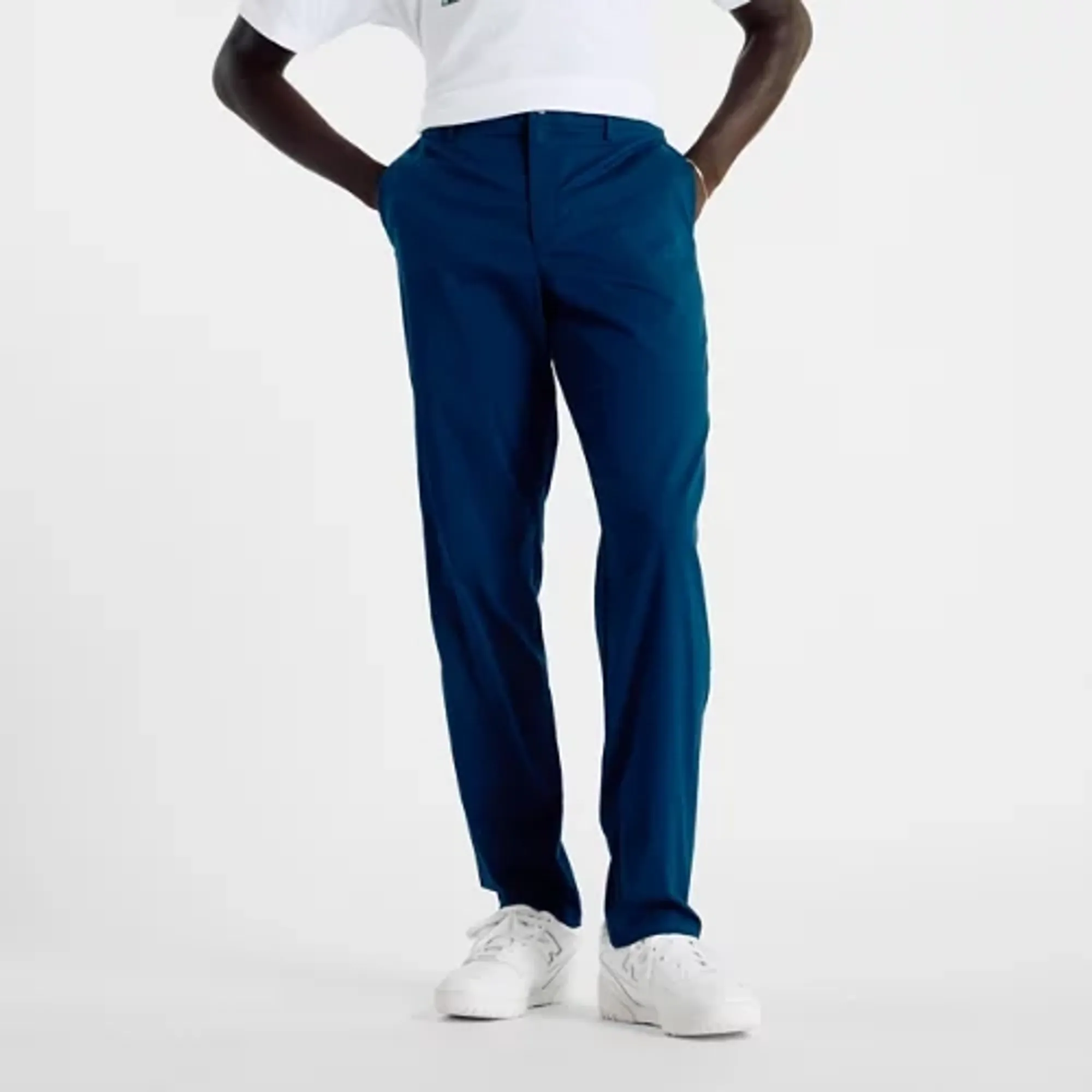 New Balance Men's Athletics Standard Tapered Pant 32 in Blue Cotton Twill