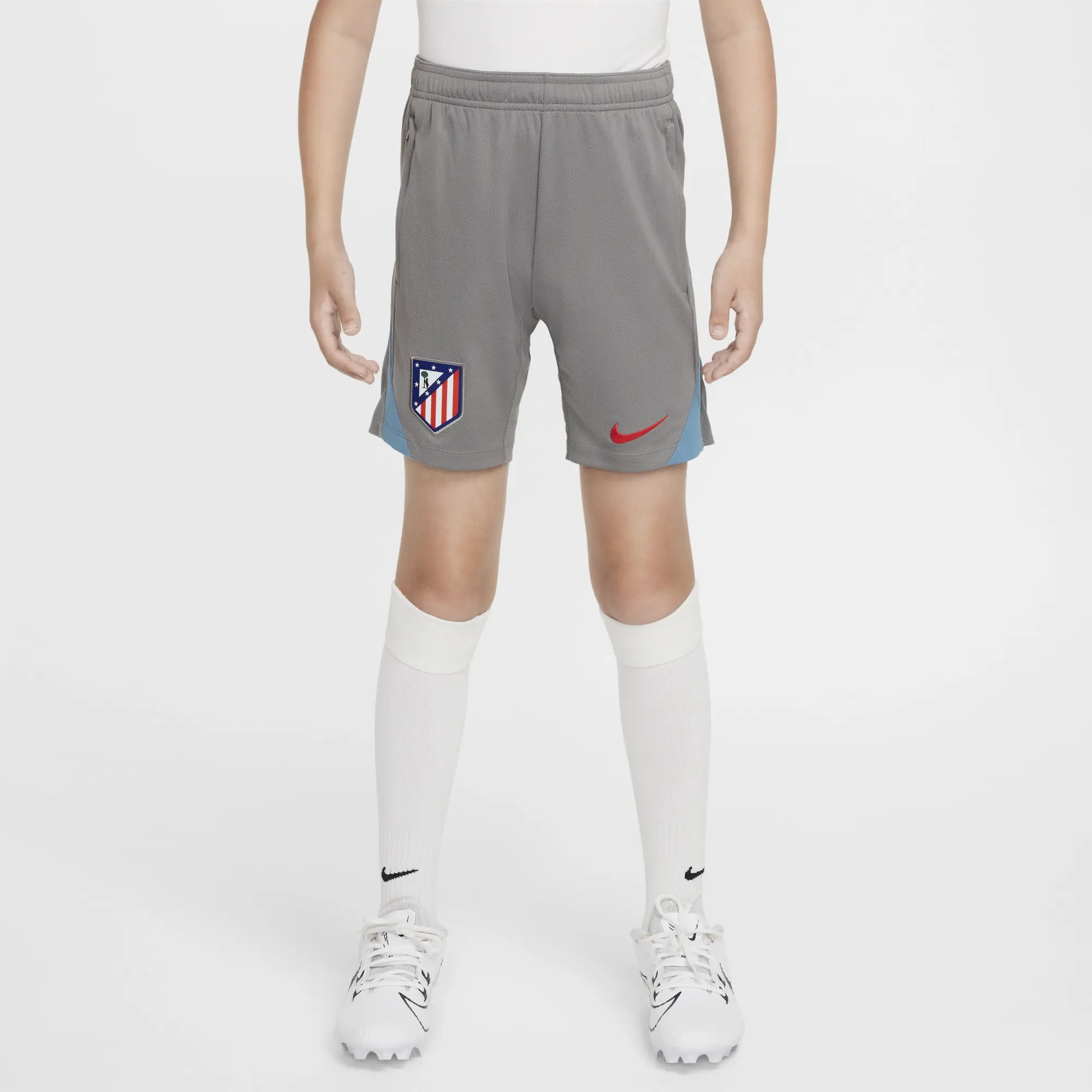 Atlético Madrid Strike Older Kids' Nike Dri-FIT Football Knit Shorts - Grey - Polyester