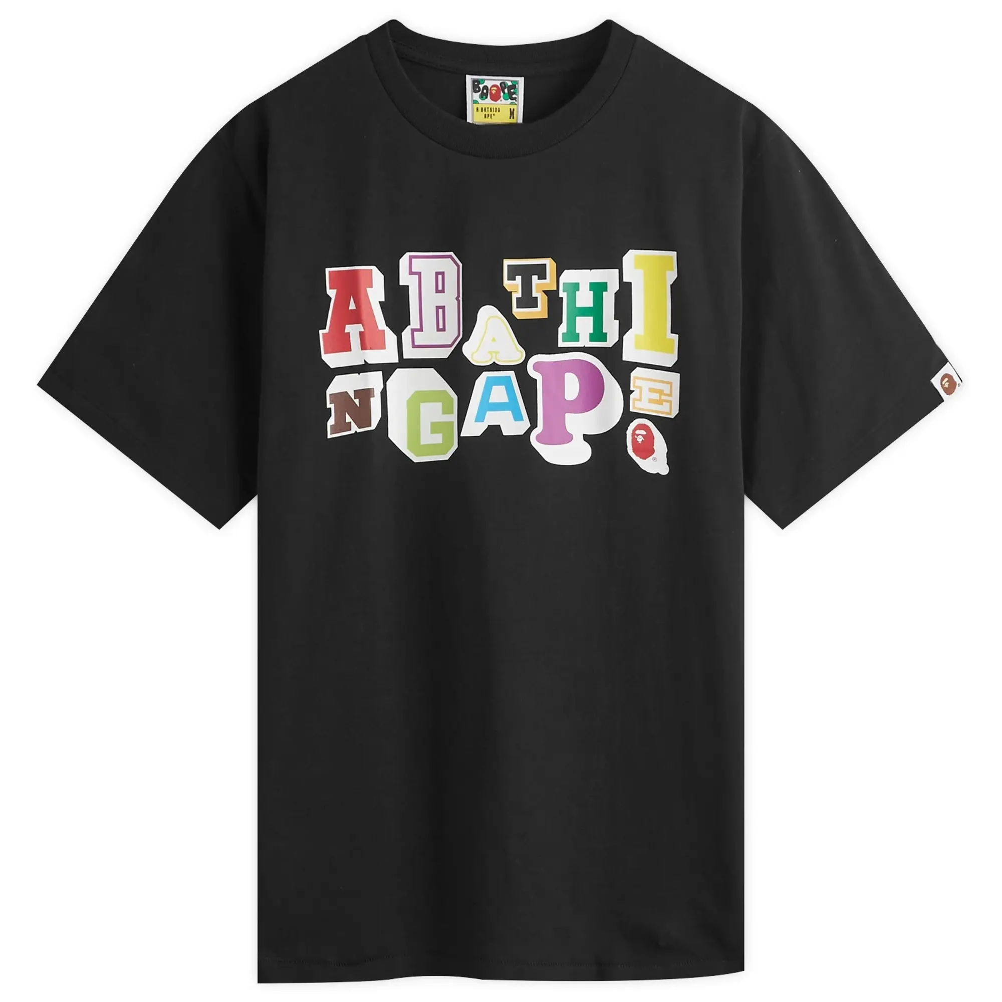 A Bathing Ape Men's Varsity Font T-Shirt Black