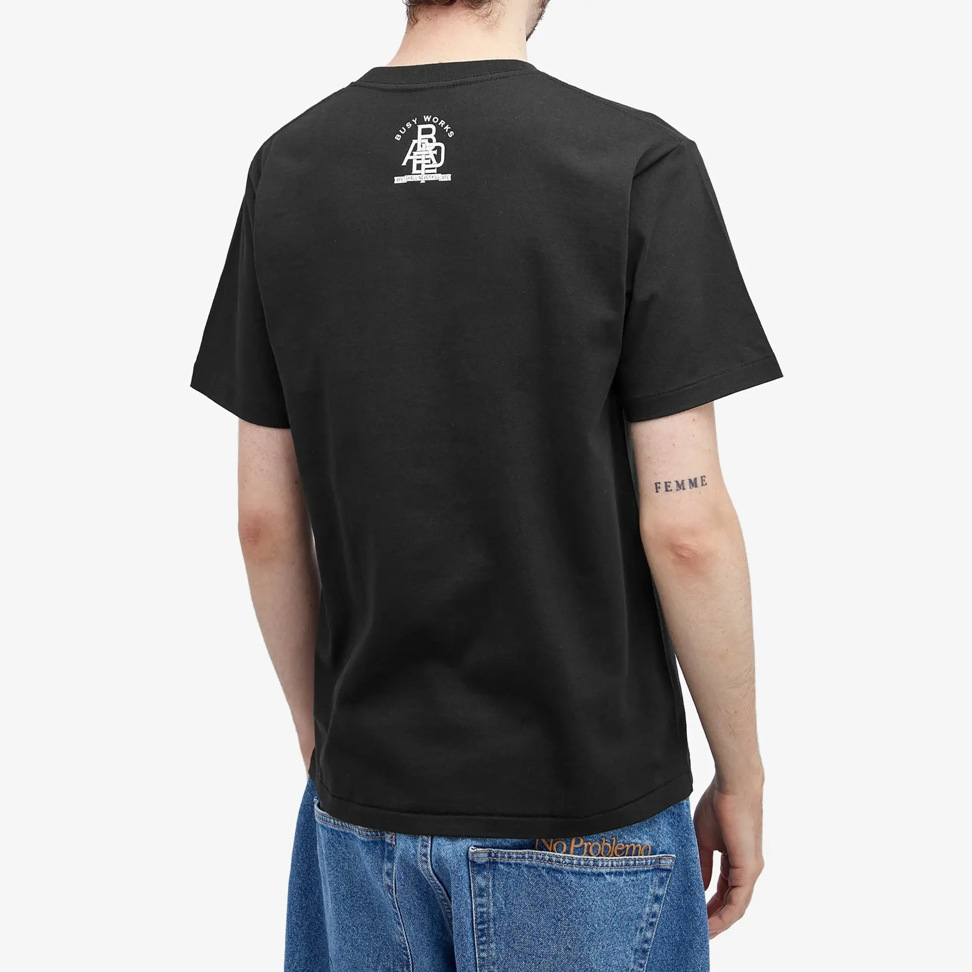 A Bathing Ape Men's Varsity Font T-Shirt Black