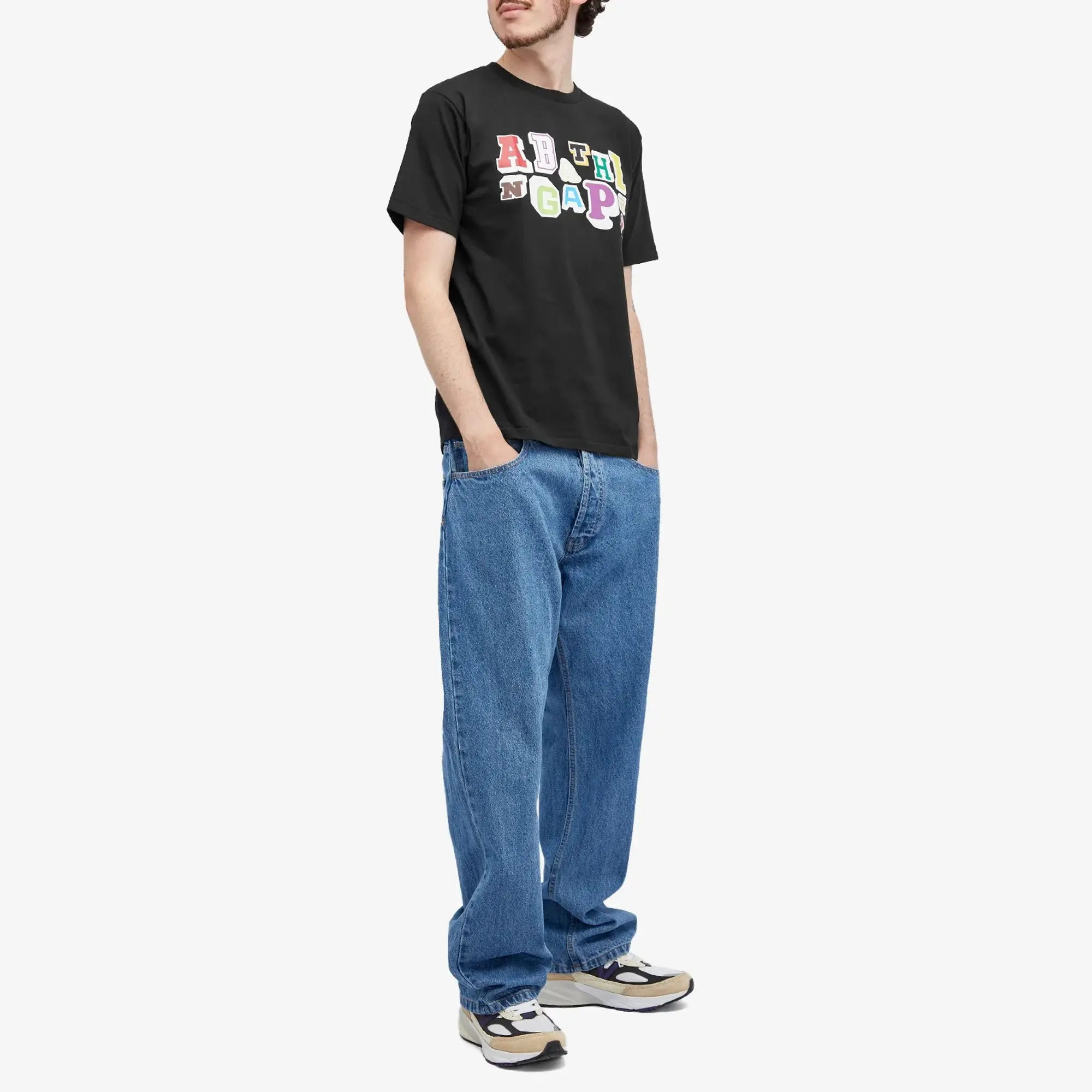 A Bathing Ape Men's Varsity Font T-Shirt Black