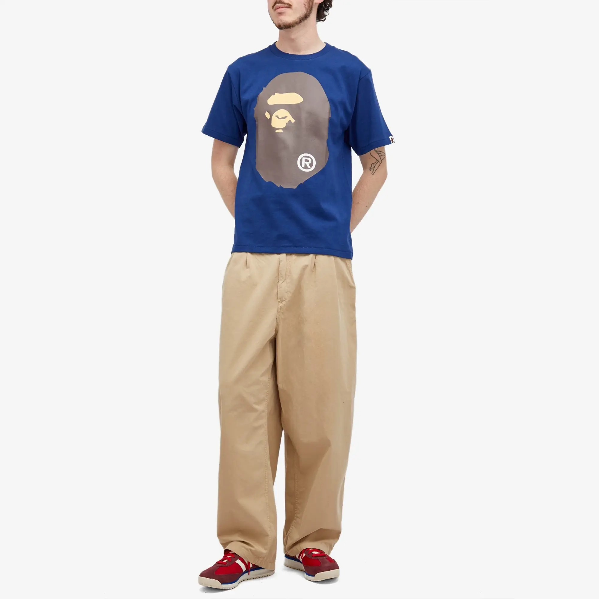 A Bathing Ape Men's Classic Big Ape Head T-Shirt Navy