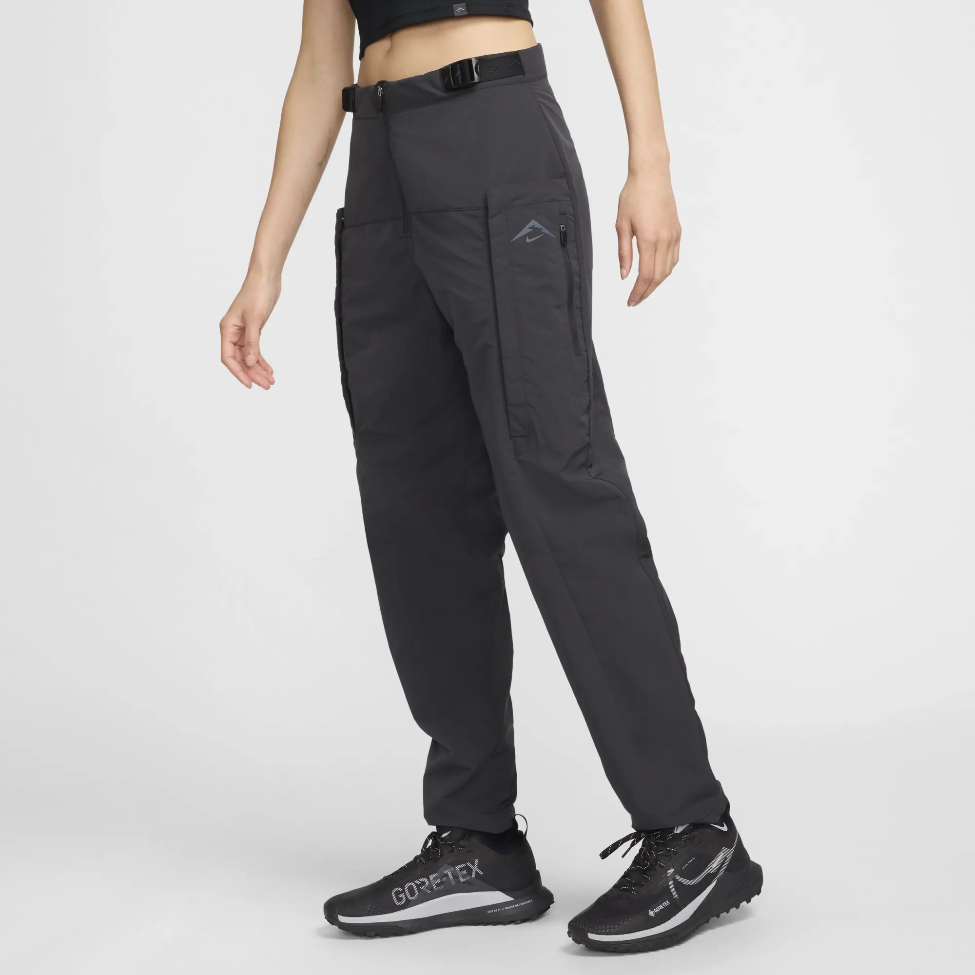 Nike Trail Women's Repel Mid-Rise Running Trousers - Black - Polyester