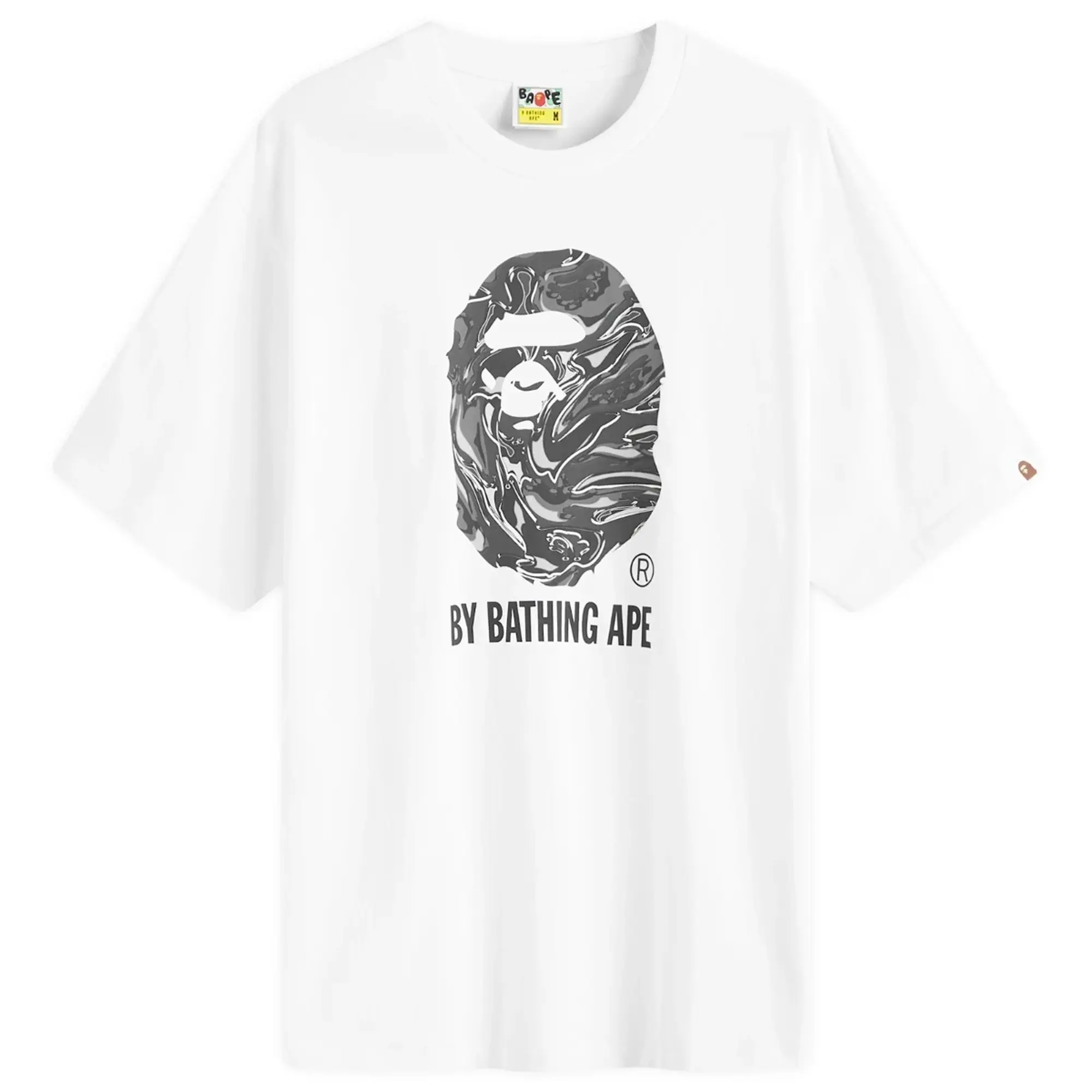 A Bathing Ape Men's Marbling Camo by Bathing Ape T-Shirt White