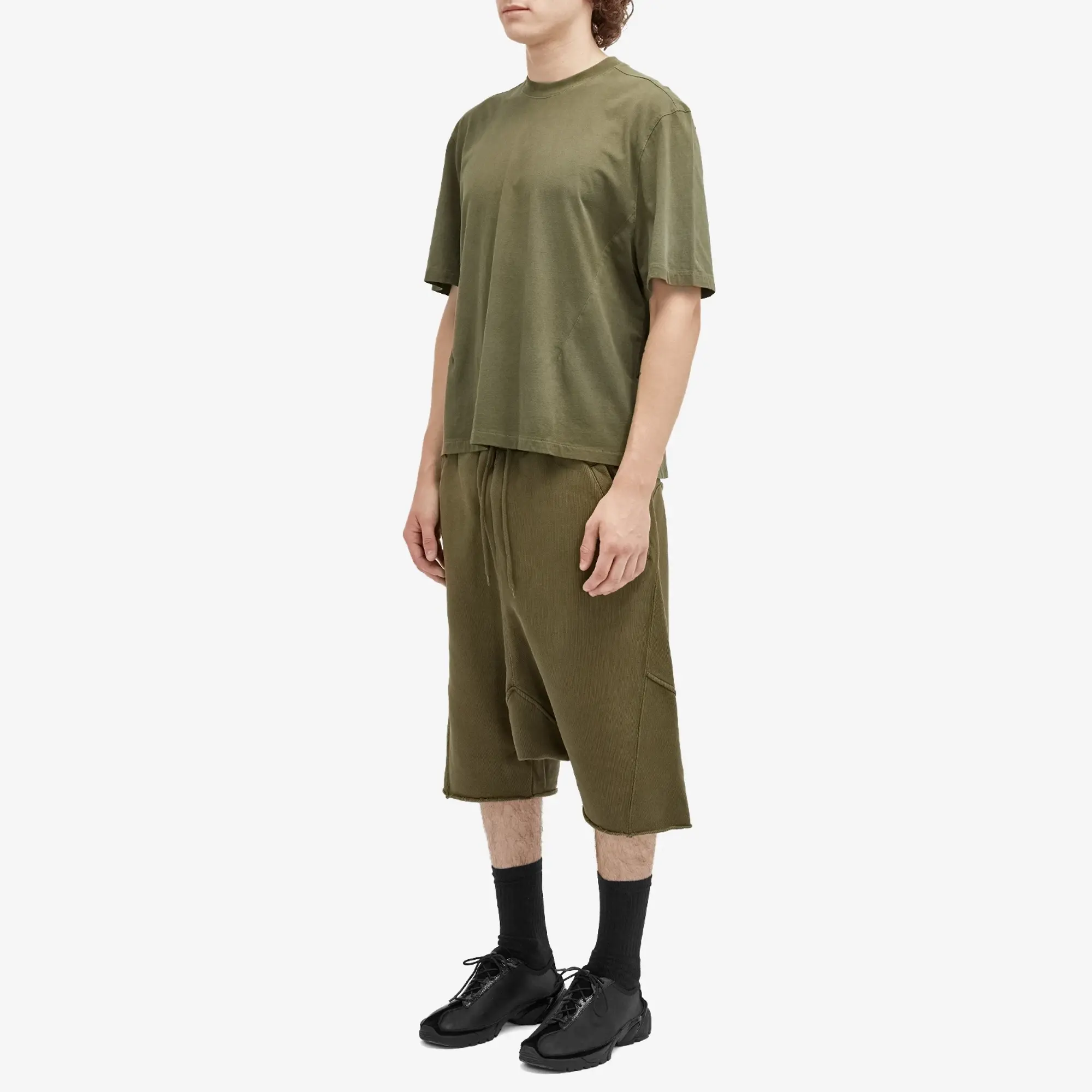 Entire Studios Men's Heavy Drop Crotch Shorts Military