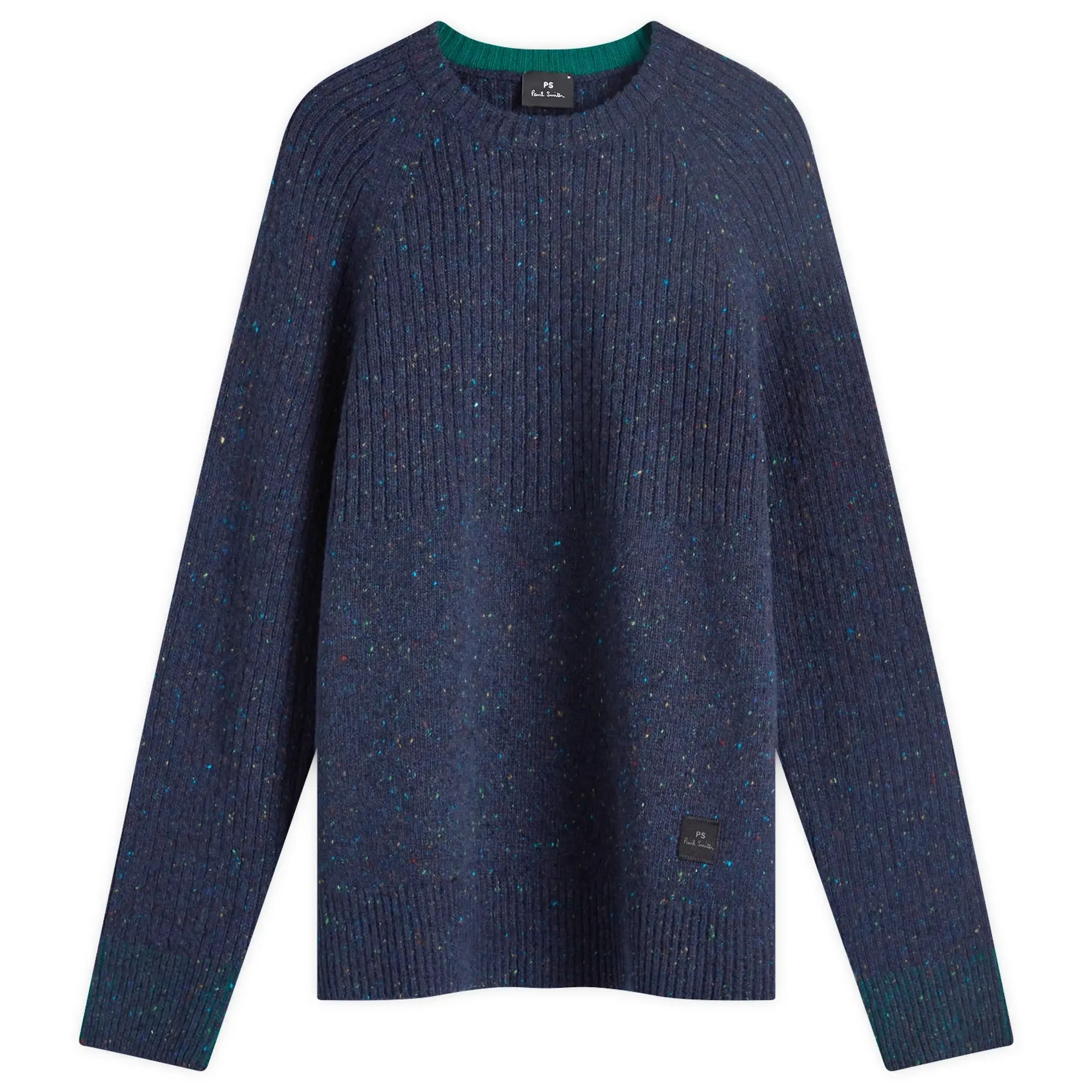 Paul Smith Men's Ribbed Knit Crew Blue