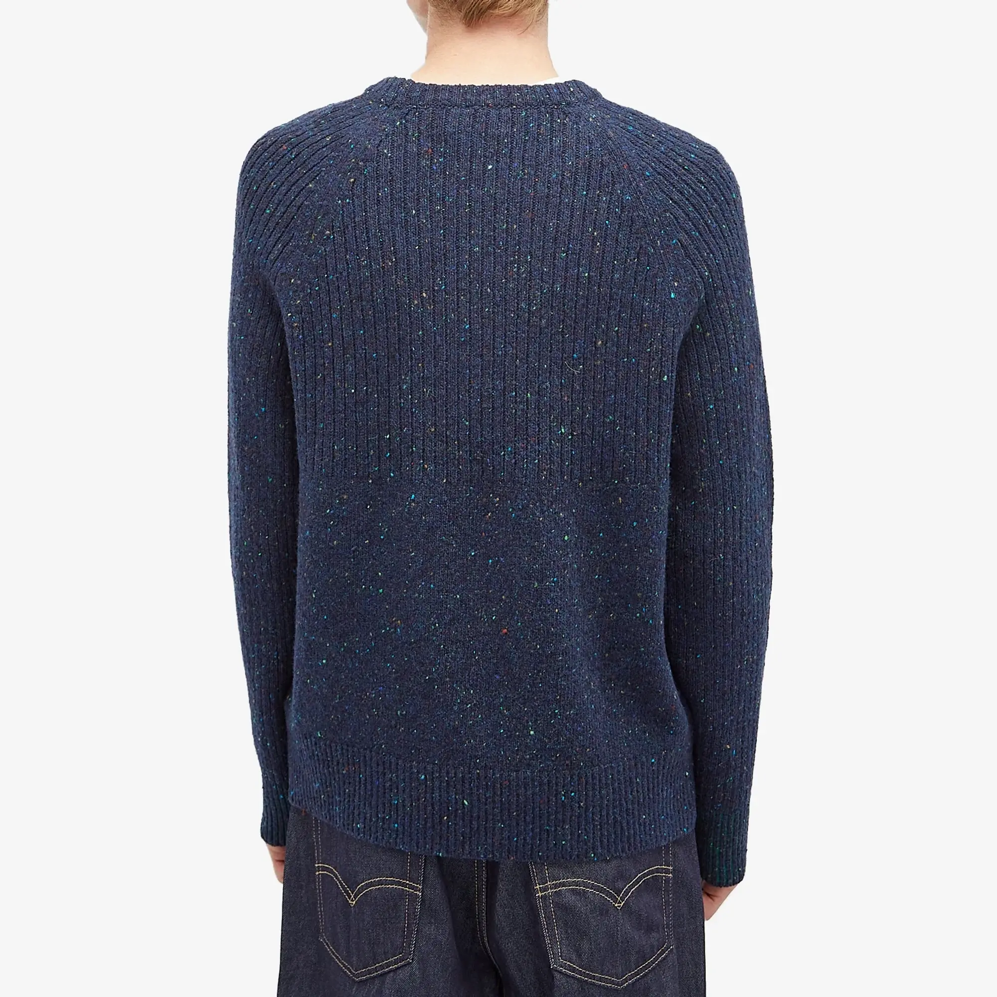 Paul Smith Men's Ribbed Knit Crew Blue