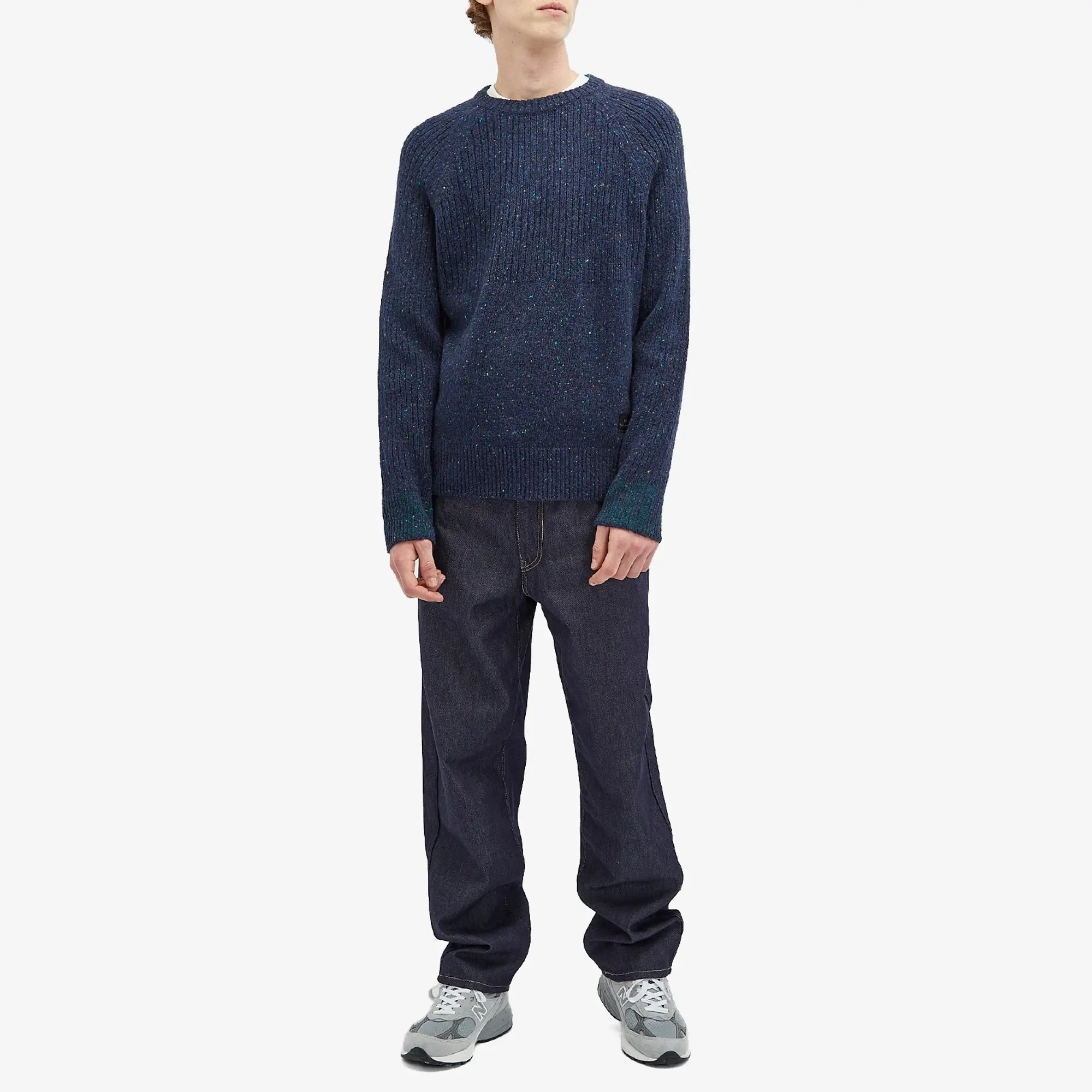 Paul Smith Men's Ribbed Knit Crew Blue