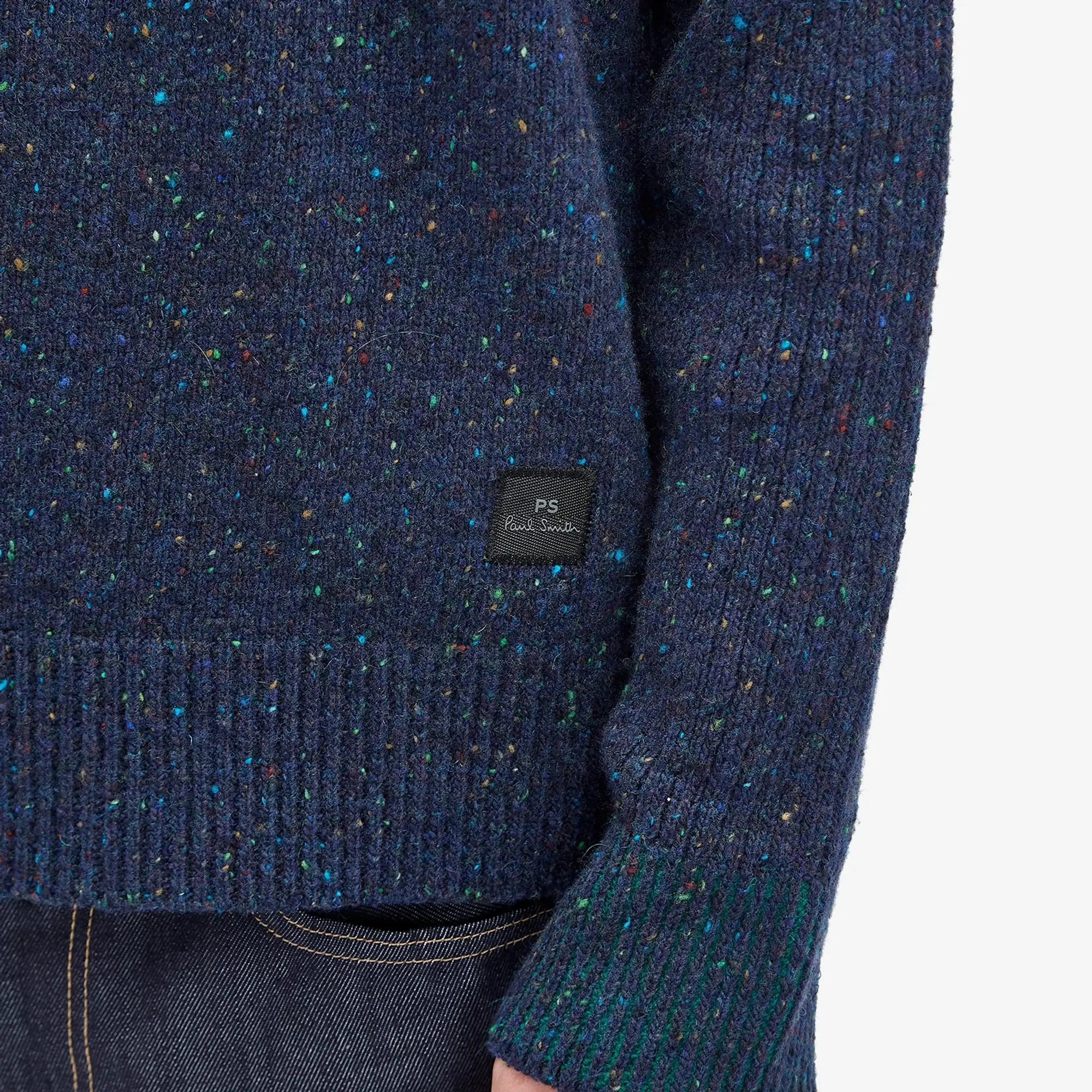 Paul Smith Men's Ribbed Knit Crew Blue