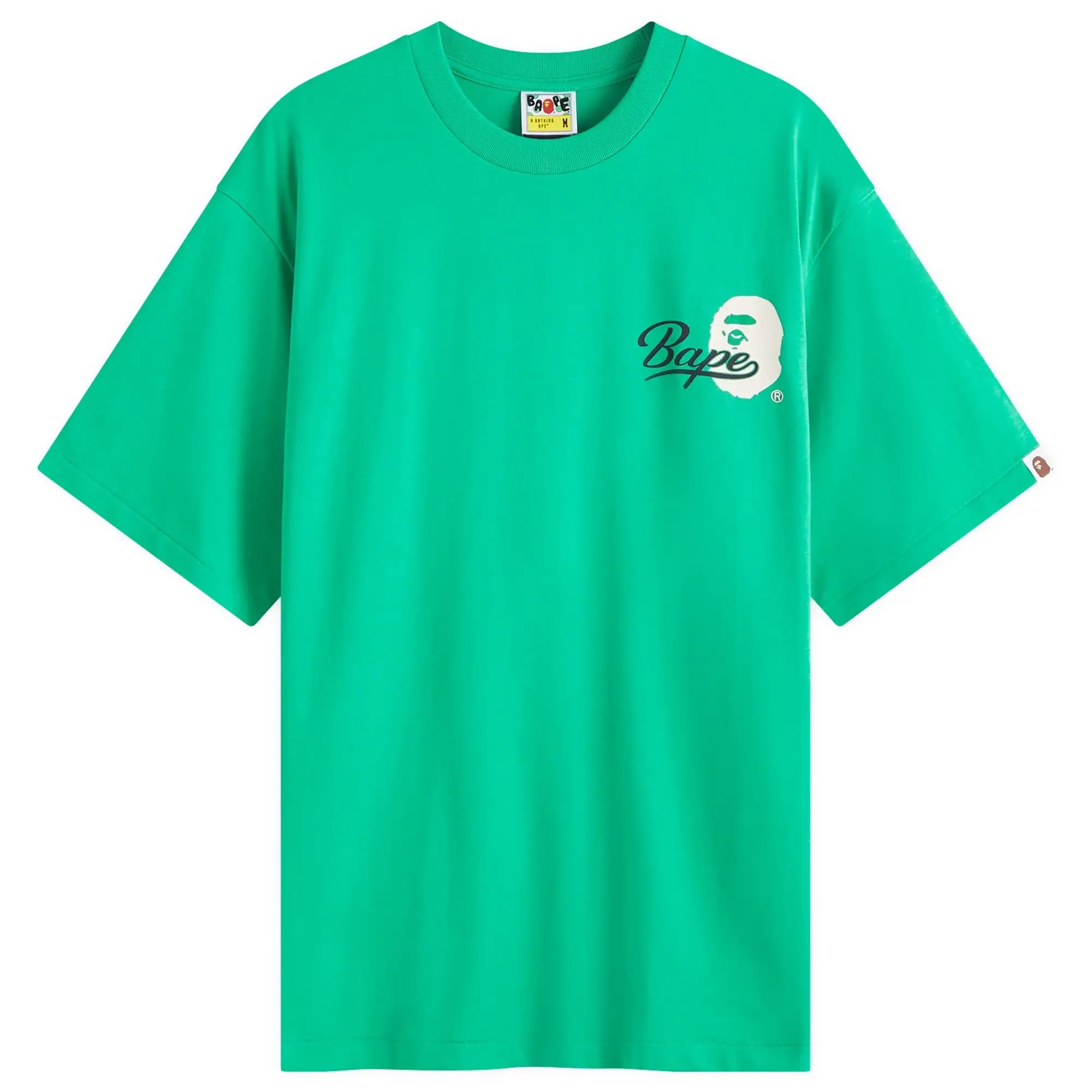 A Bathing Ape Men's Cursive College Logo T-Shirt Green