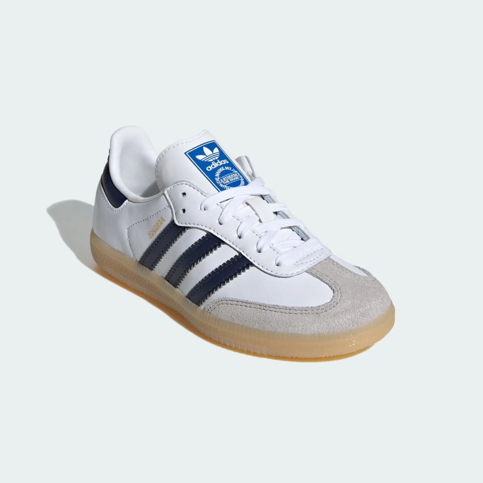 adidas Originals adidas white & navy samba og Junior trainers