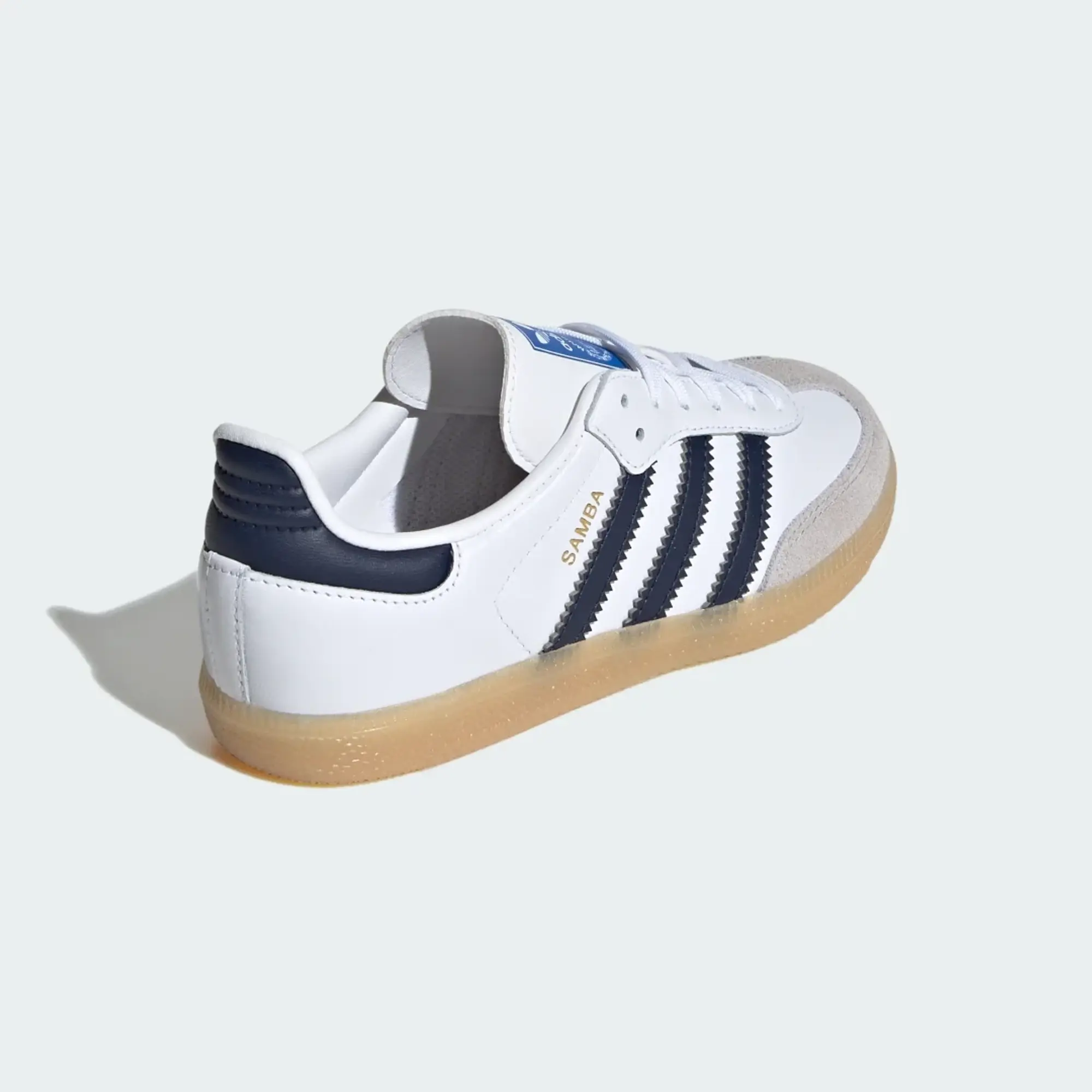 adidas Originals adidas white & navy samba og Junior trainers