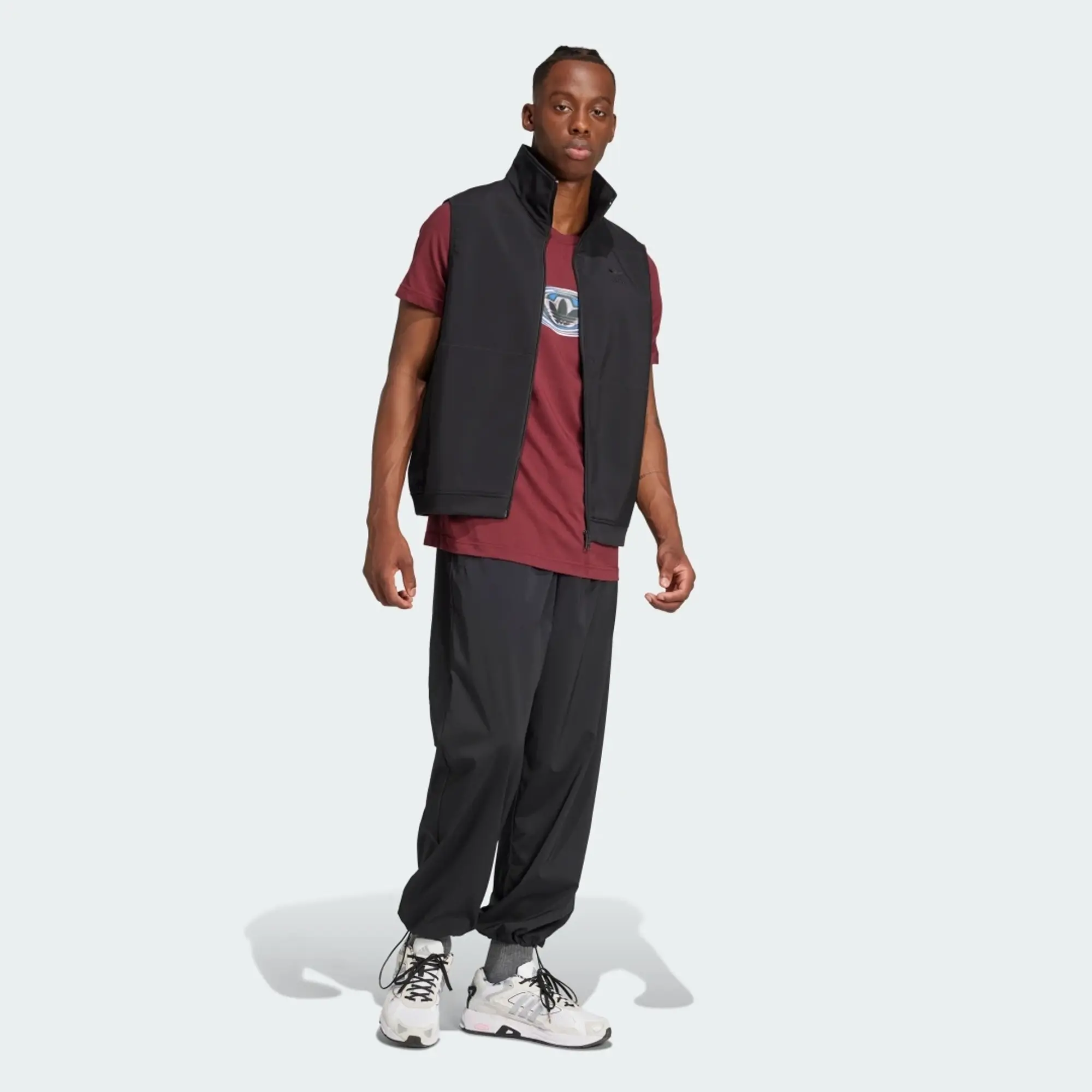 Adidas Originals Adidas Originals 90S Logo Tee In Shadow Red