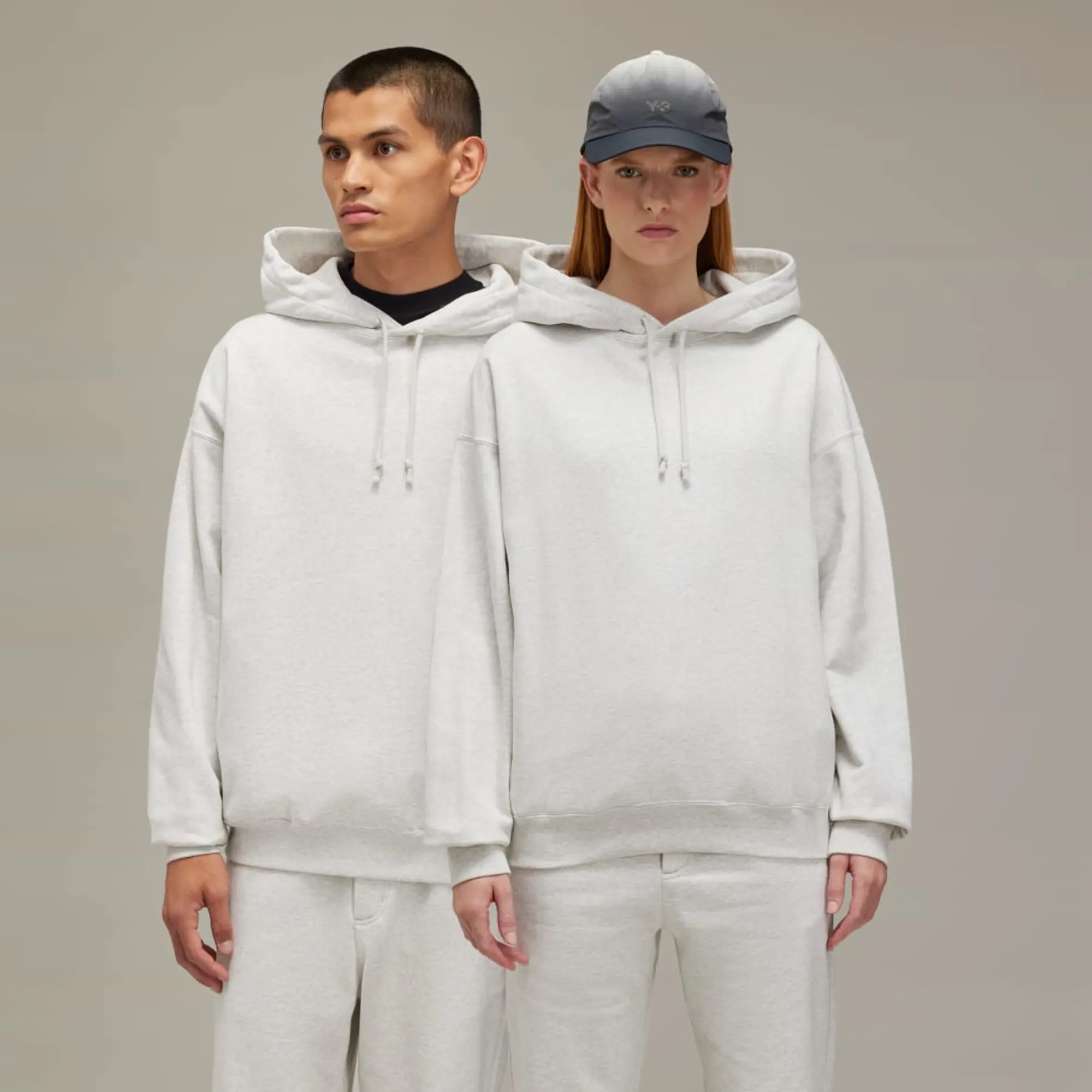 adidas Y-3 Men's Core Logo Hoodie Light Grey