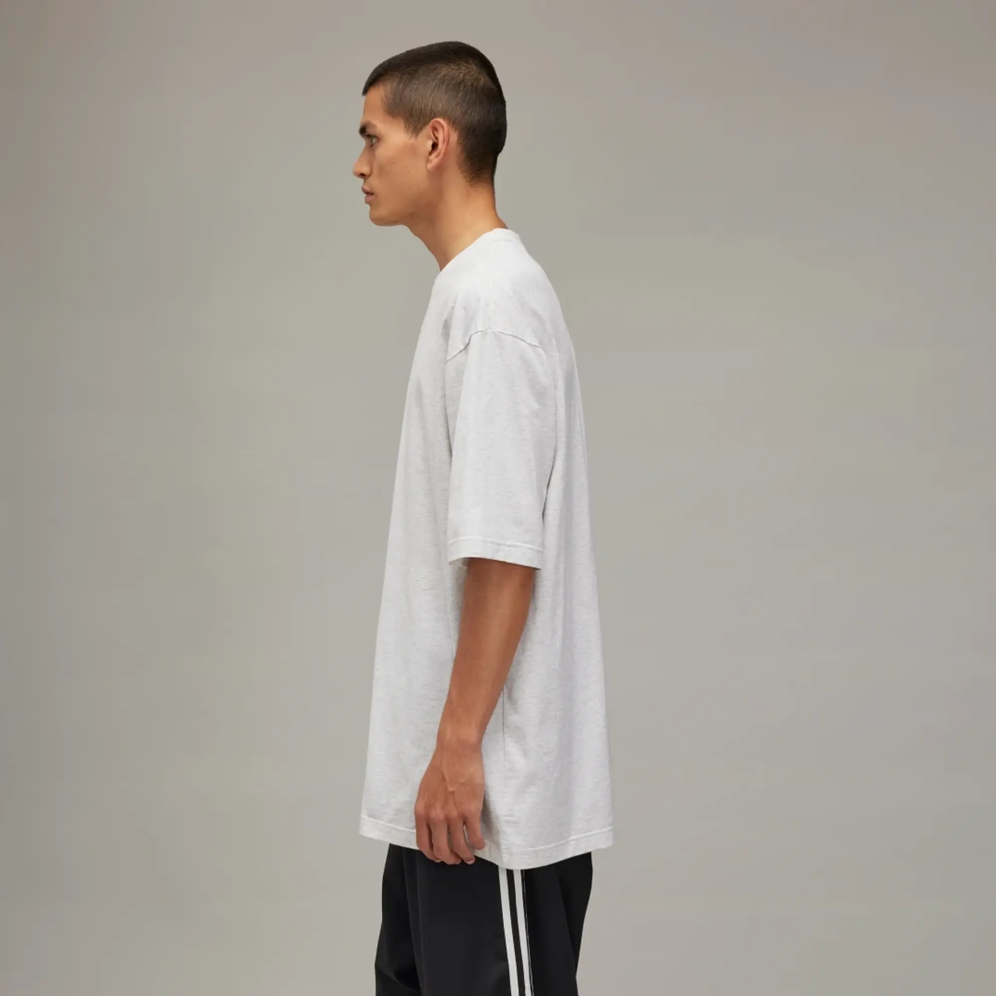 adidas Y-3 Men's Oversized Logo T-Shirt Light Grey