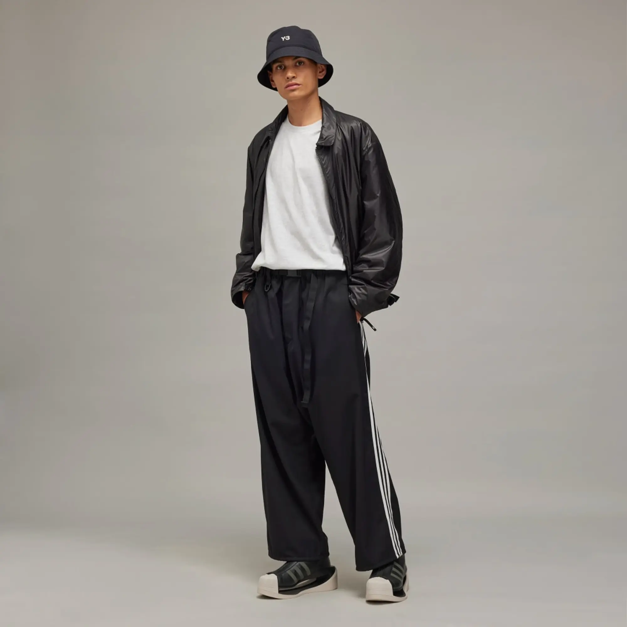 adidas Y-3 Men's Oversized Logo T-Shirt Light Grey