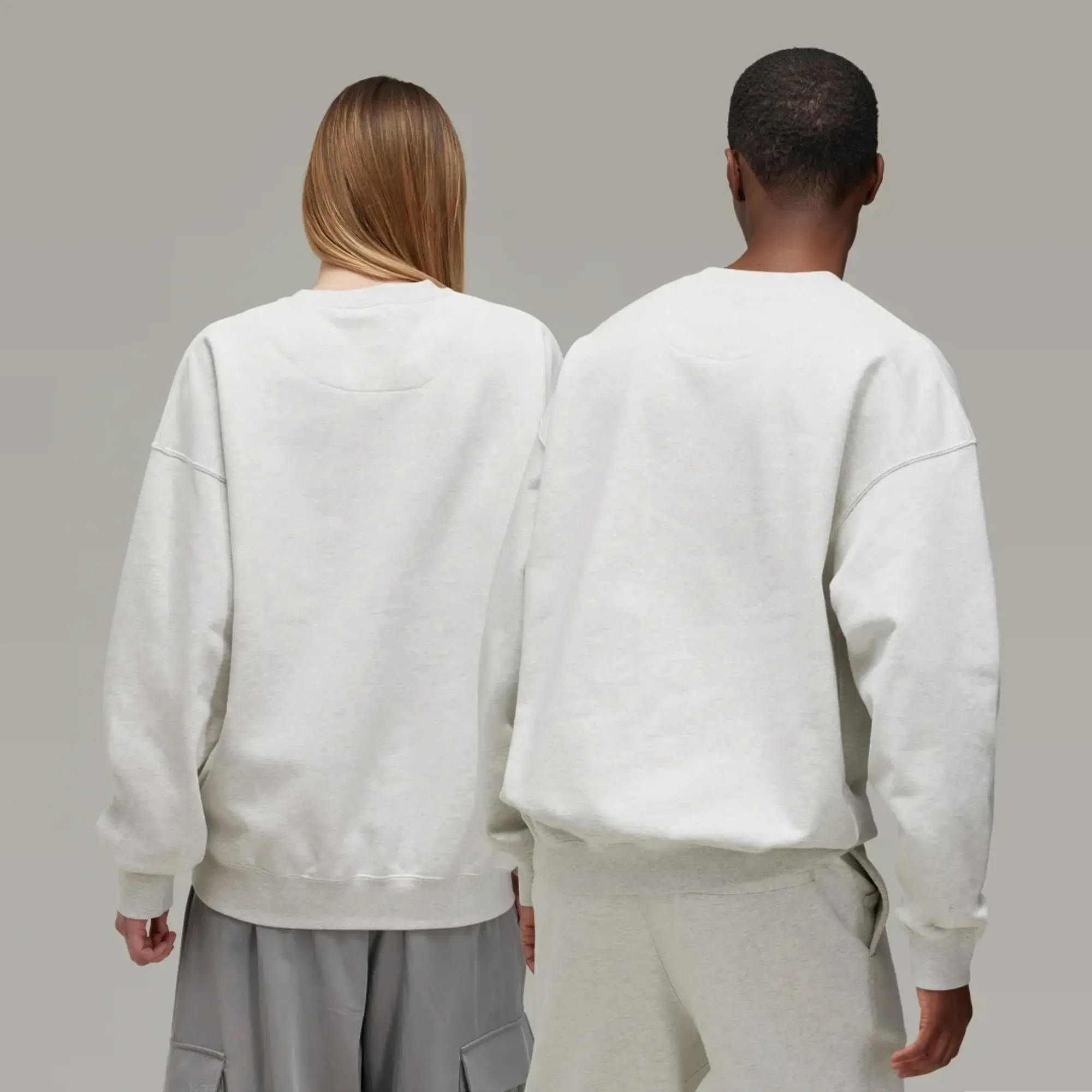Y-3 Men's Core Logo Crew Sweat Light Grey