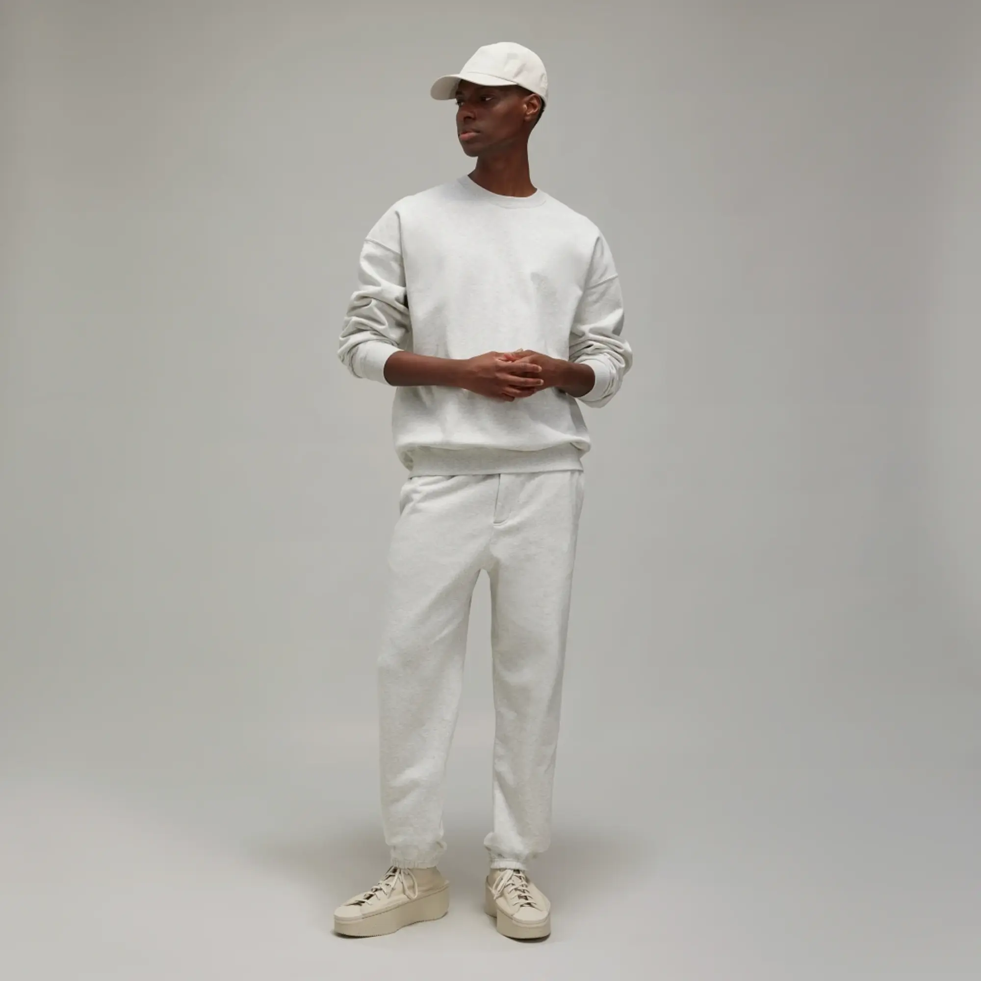 Y-3 Men's Core Logo Crew Sweat Light Grey