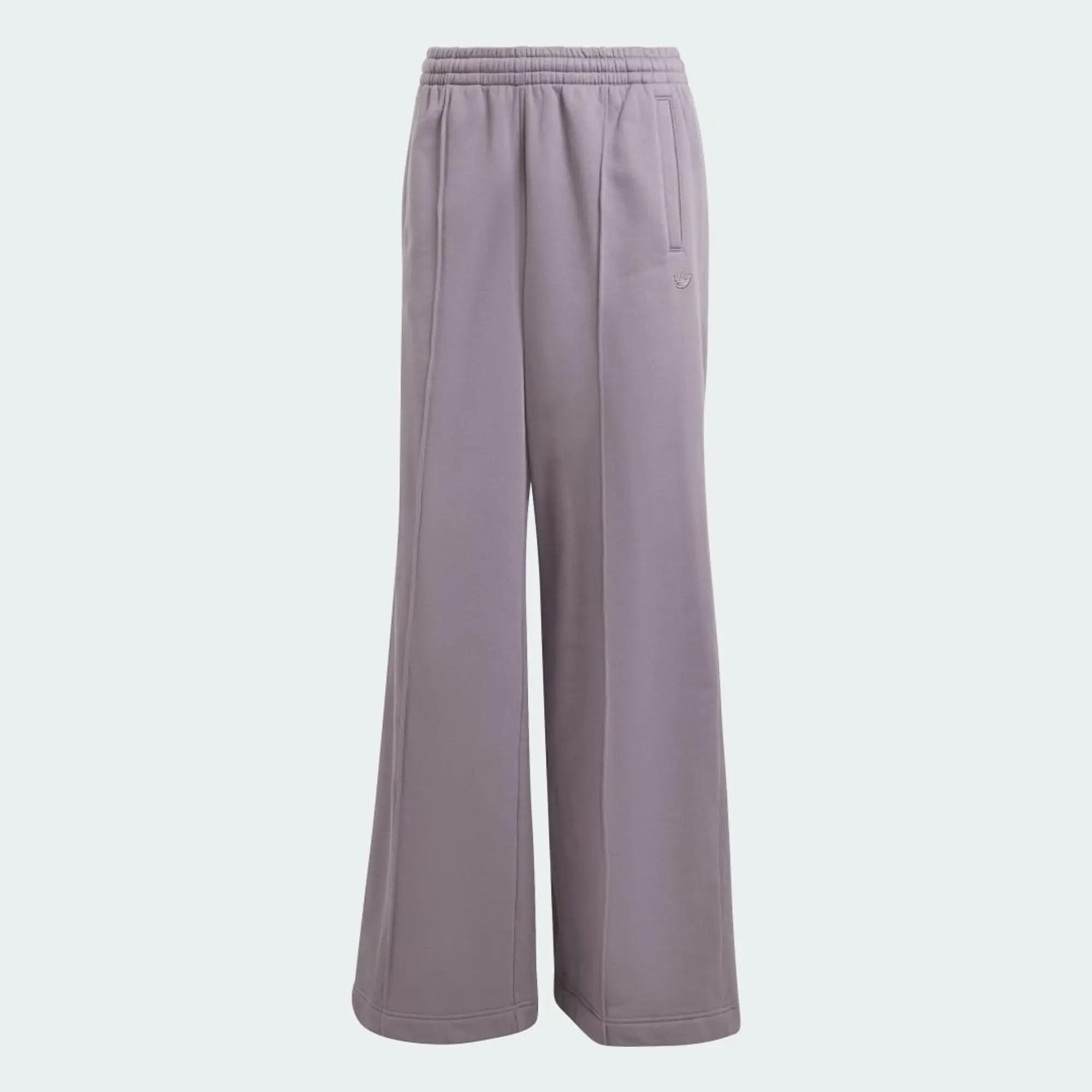 Adidas Originals Premium Essentials Pintuck Wide Leg Joggers In Grey