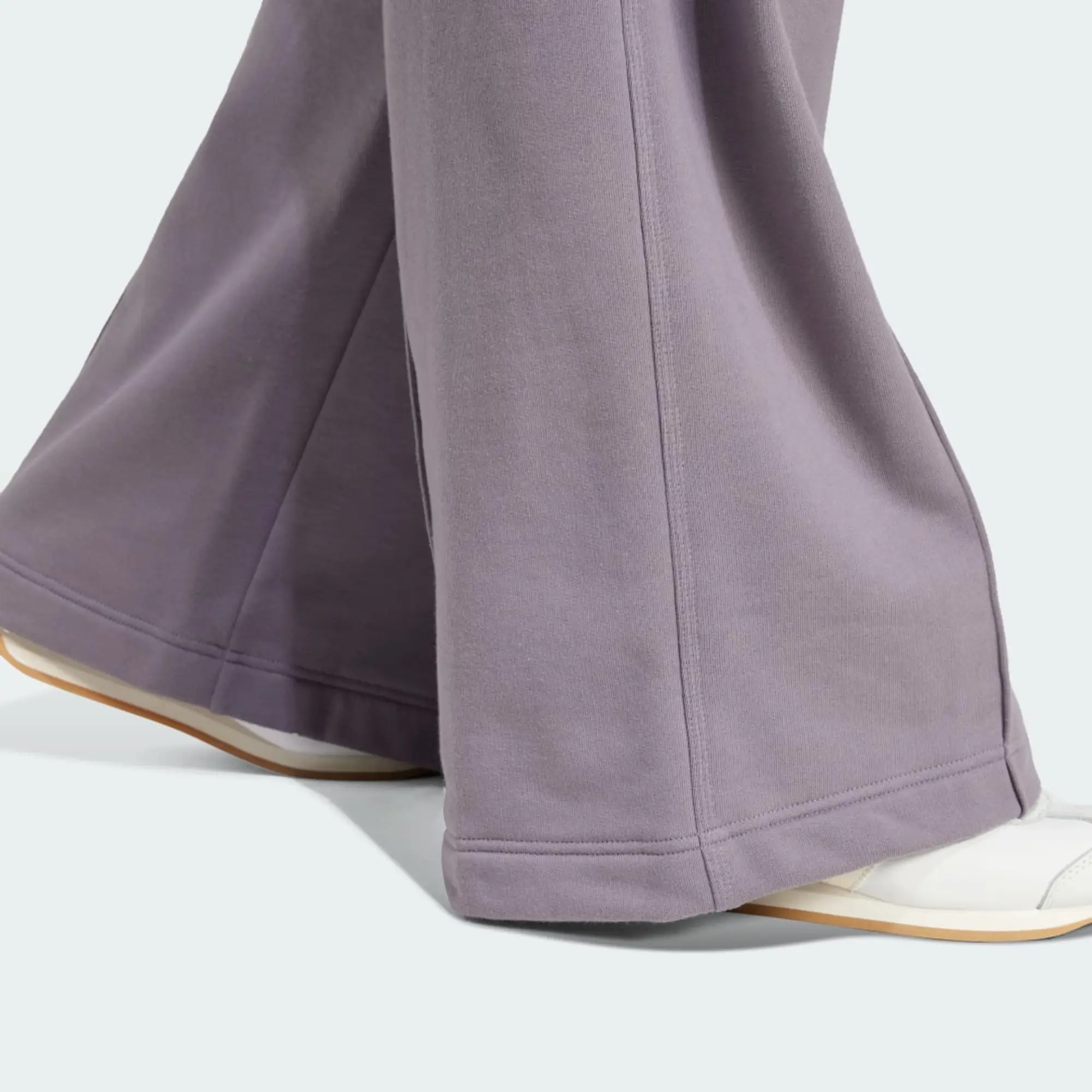 Adidas Originals Premium Essentials Pintuck Wide Leg Joggers In Grey