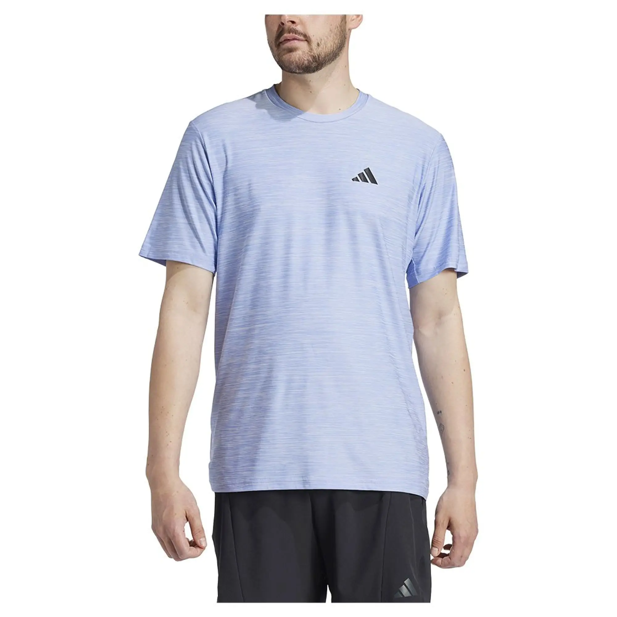 adidas Train Essentials Stretch Short Sleeve T-Shirt - Blue - Size M - Blue