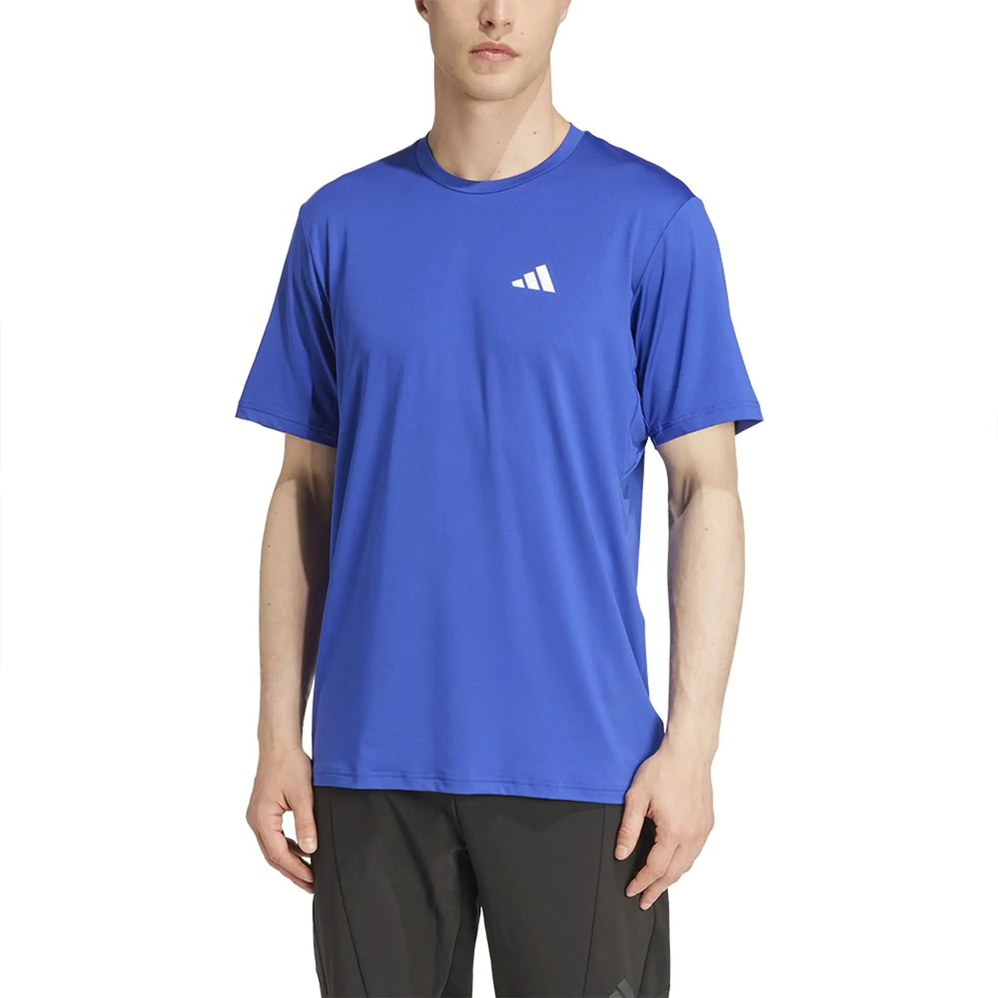 adidas  Train Essentials Stretch Training T-Shirt  men's T shirt in Blue