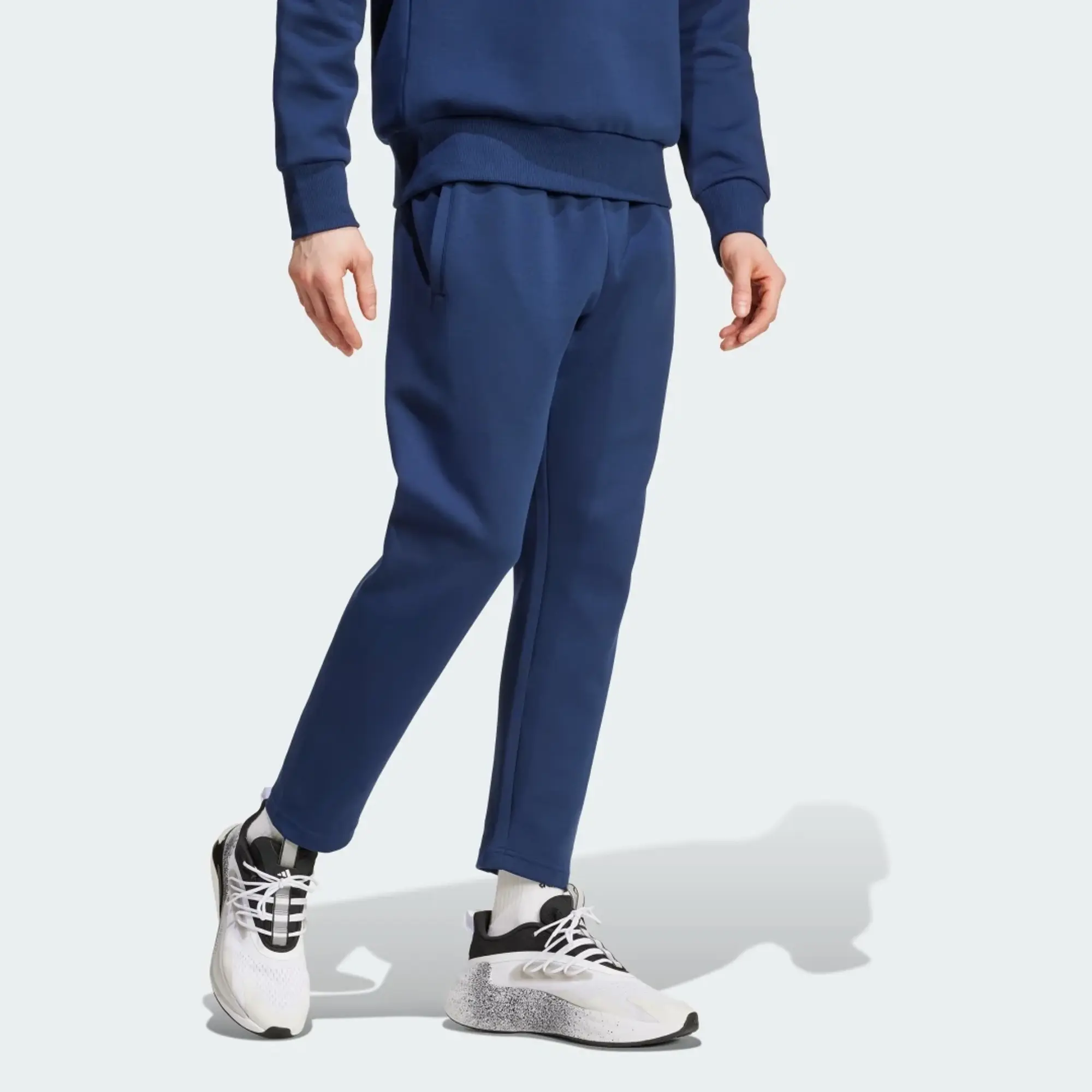 Man Utd Seasonal Doubleknit Pants (Night Indigo) 2024-2025 Men's Navy Manchester United Made By: Adidas
