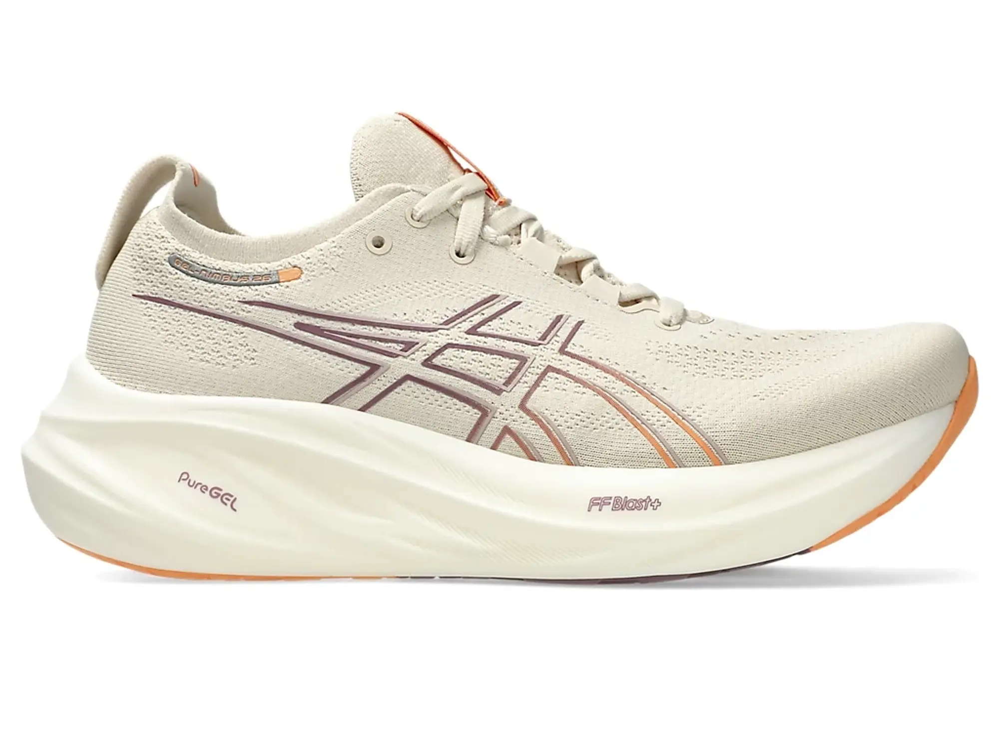 ASICS Gel-Nimbus 26 Neutral Running Shoe Women - Beige, Orange